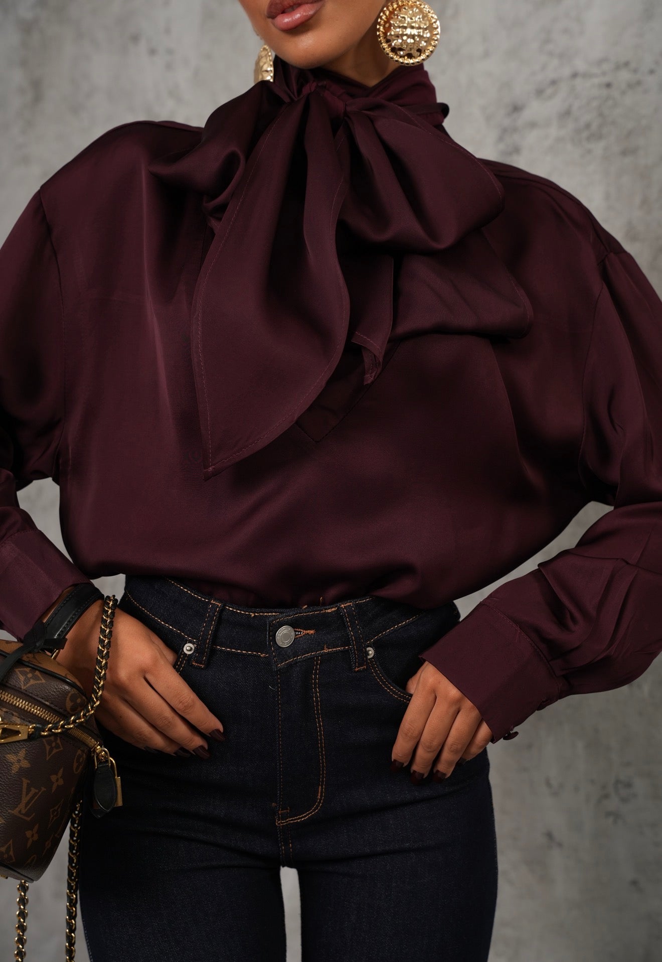 Blusa Enea bordeaux by Lumina