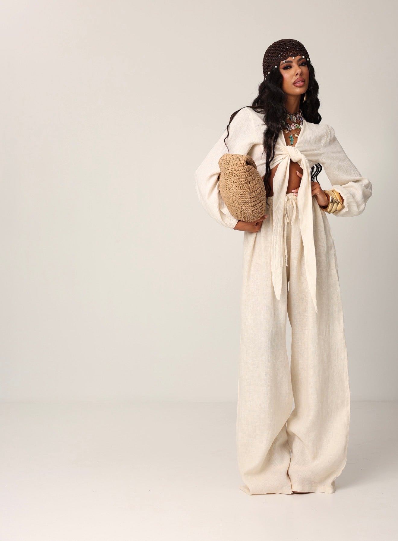 COORDINATO LALLY BEIGE 100% LINO