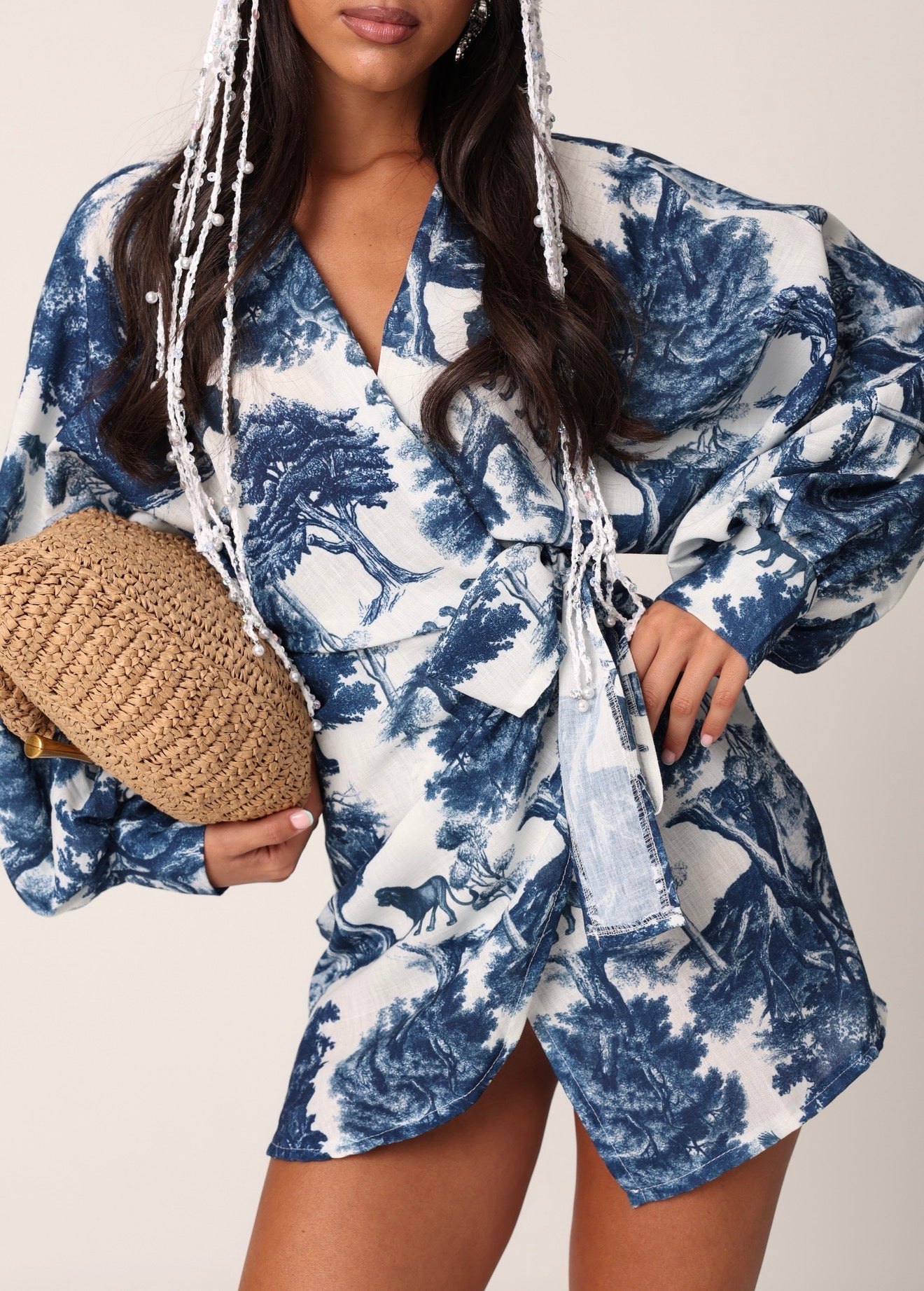 VESTITO PORTAFOGLIO LION BLU