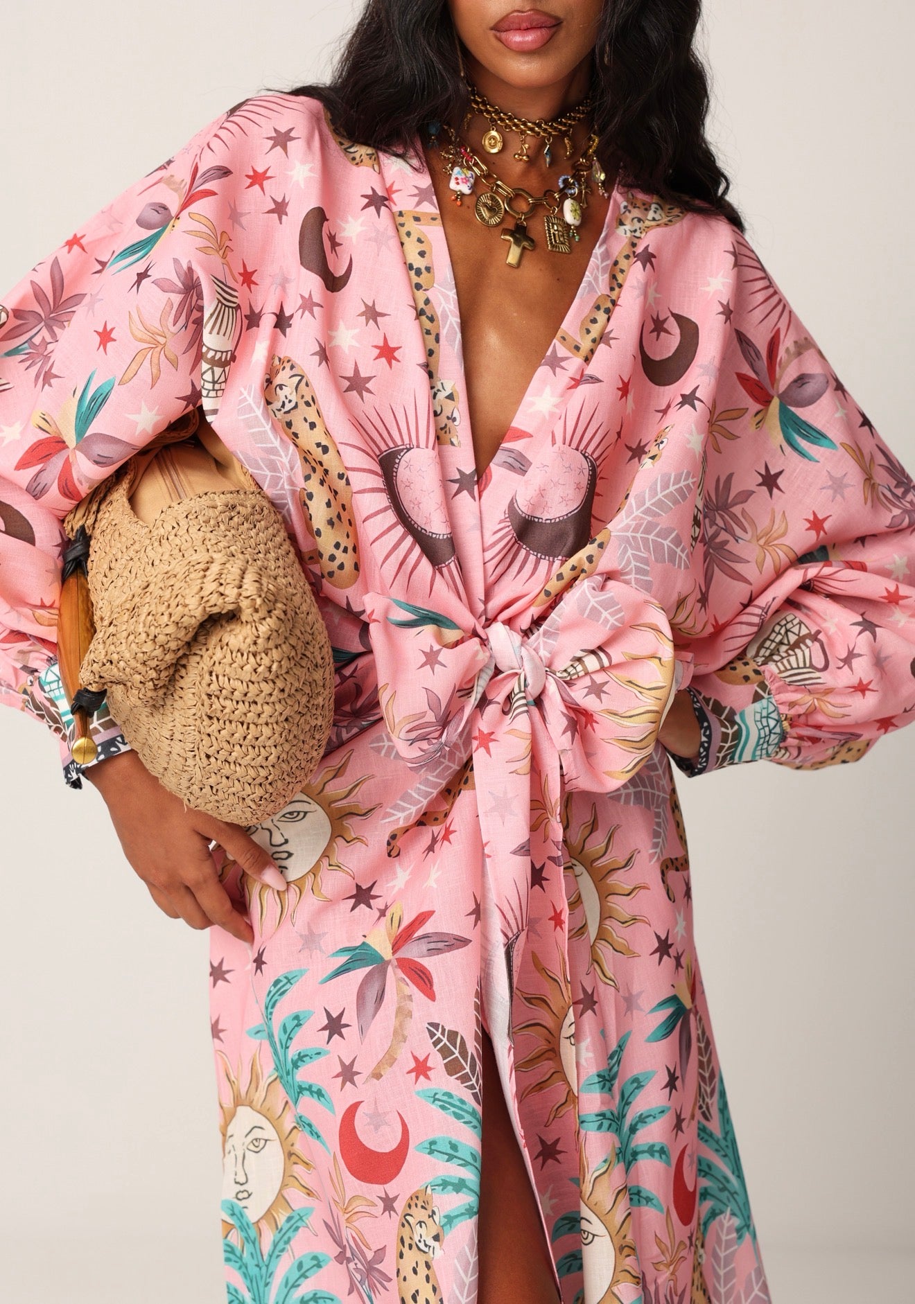VESTITO PORTAFOGLIO LUNGO ESTELLA ROSA