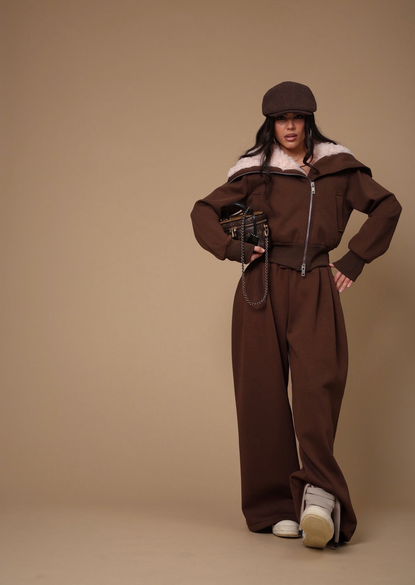 COORDINATO JEREN MARRONE DUE PEZZI