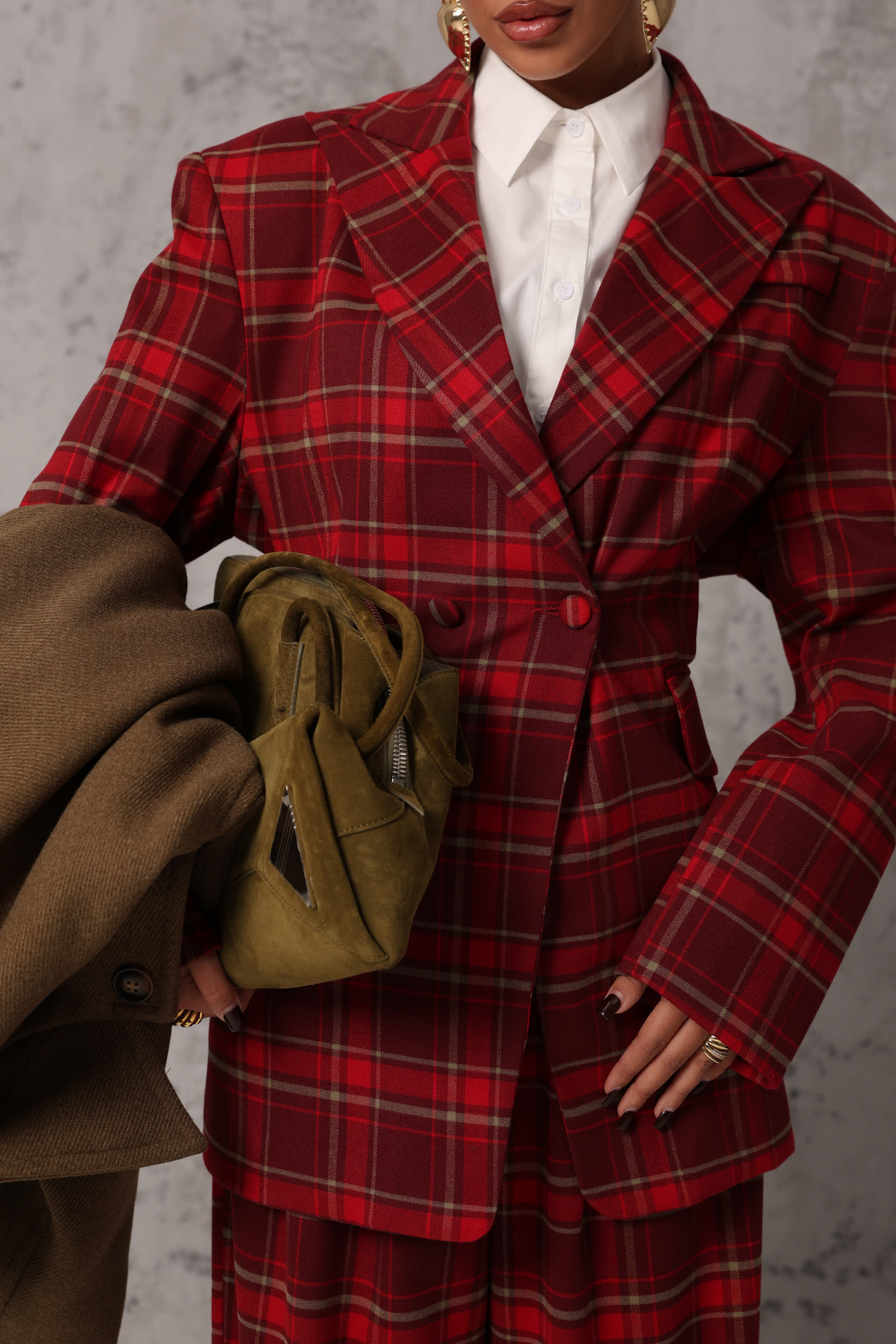 BLAZER SCOZZESE FRANKLIN ROSSO BY LUMINA