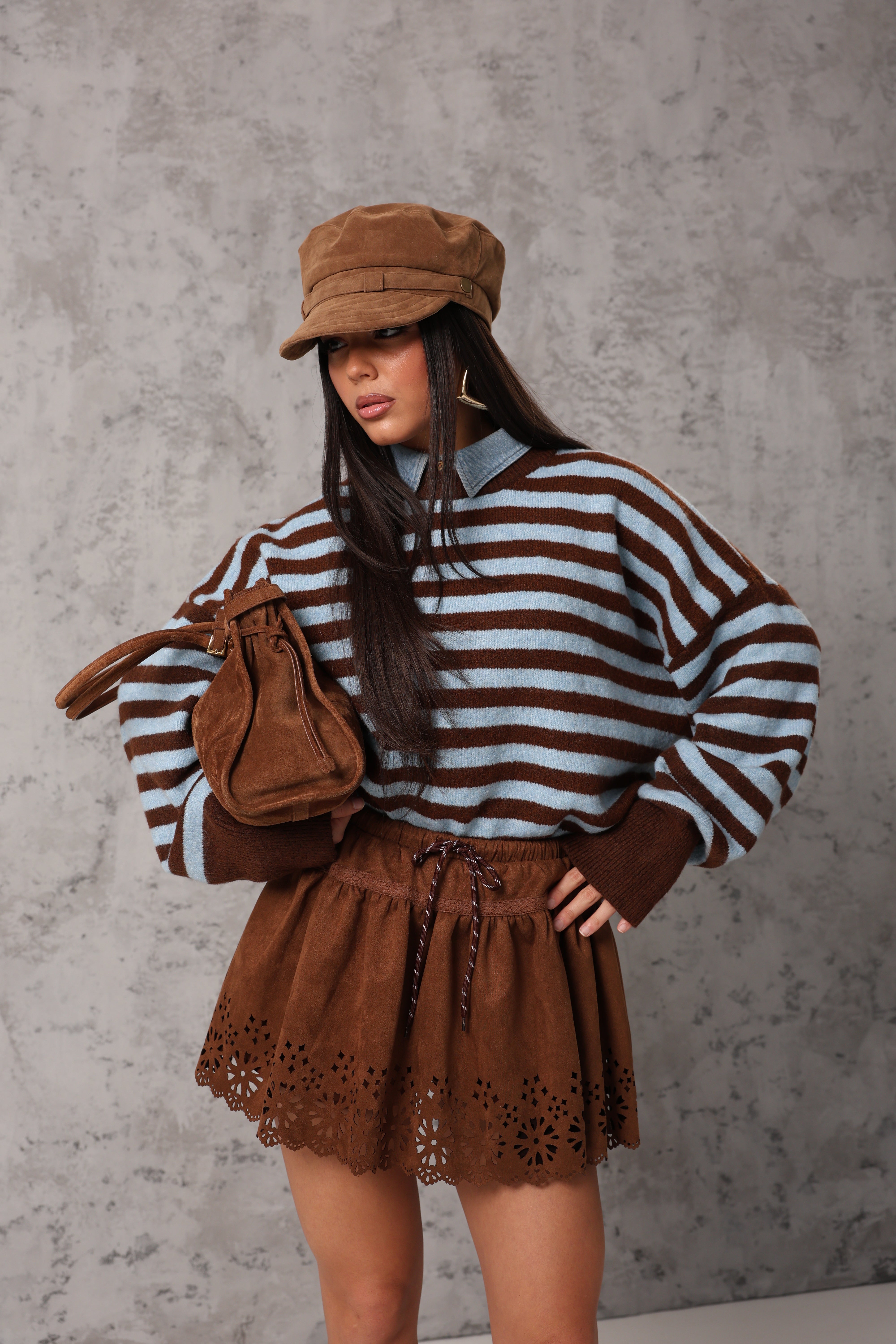 PANTAGONNA ECOCAMOSCIO BETTY MARRONE