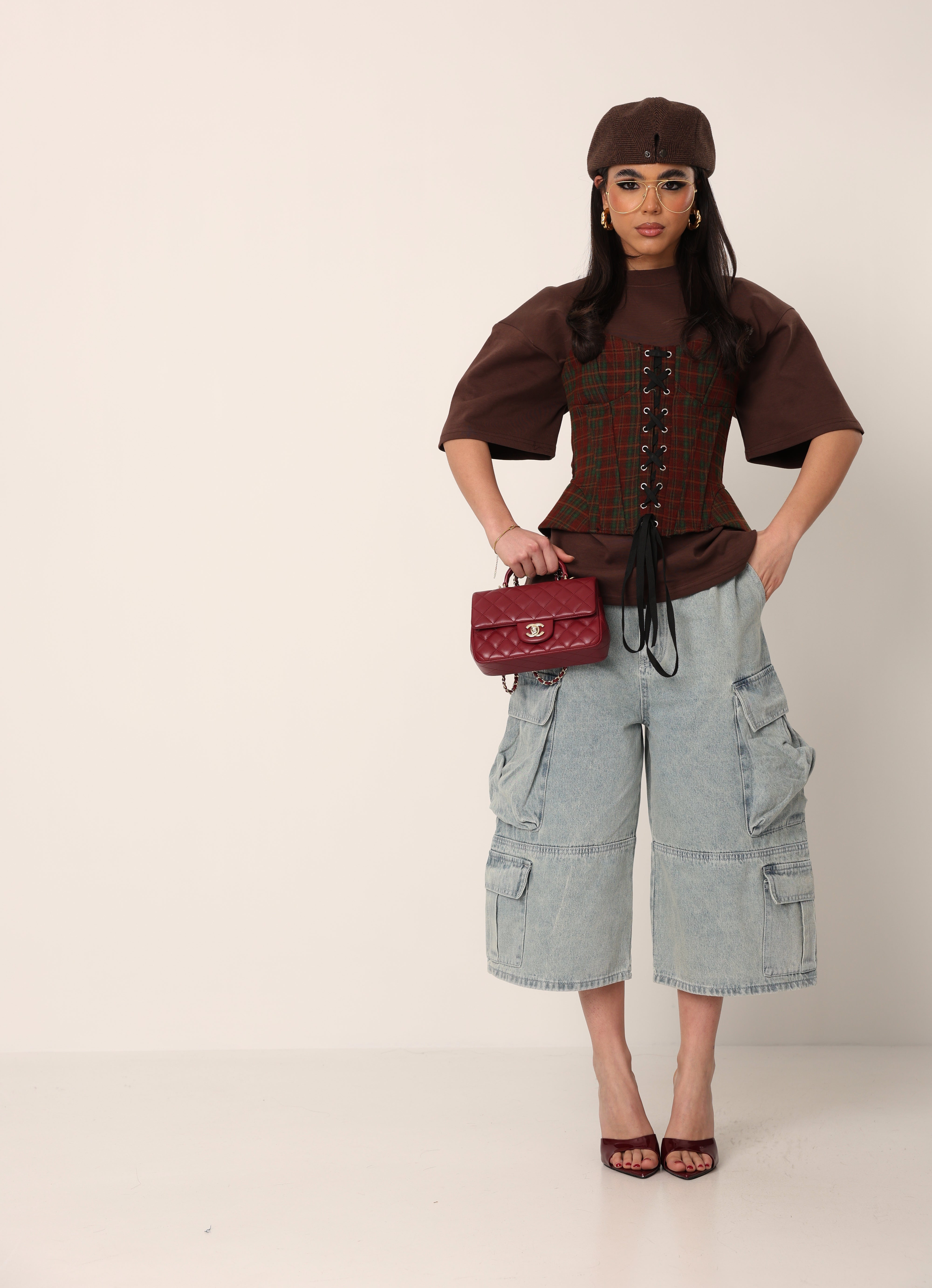 BERMUDA CARGO COLLIER DENIM CHIARO