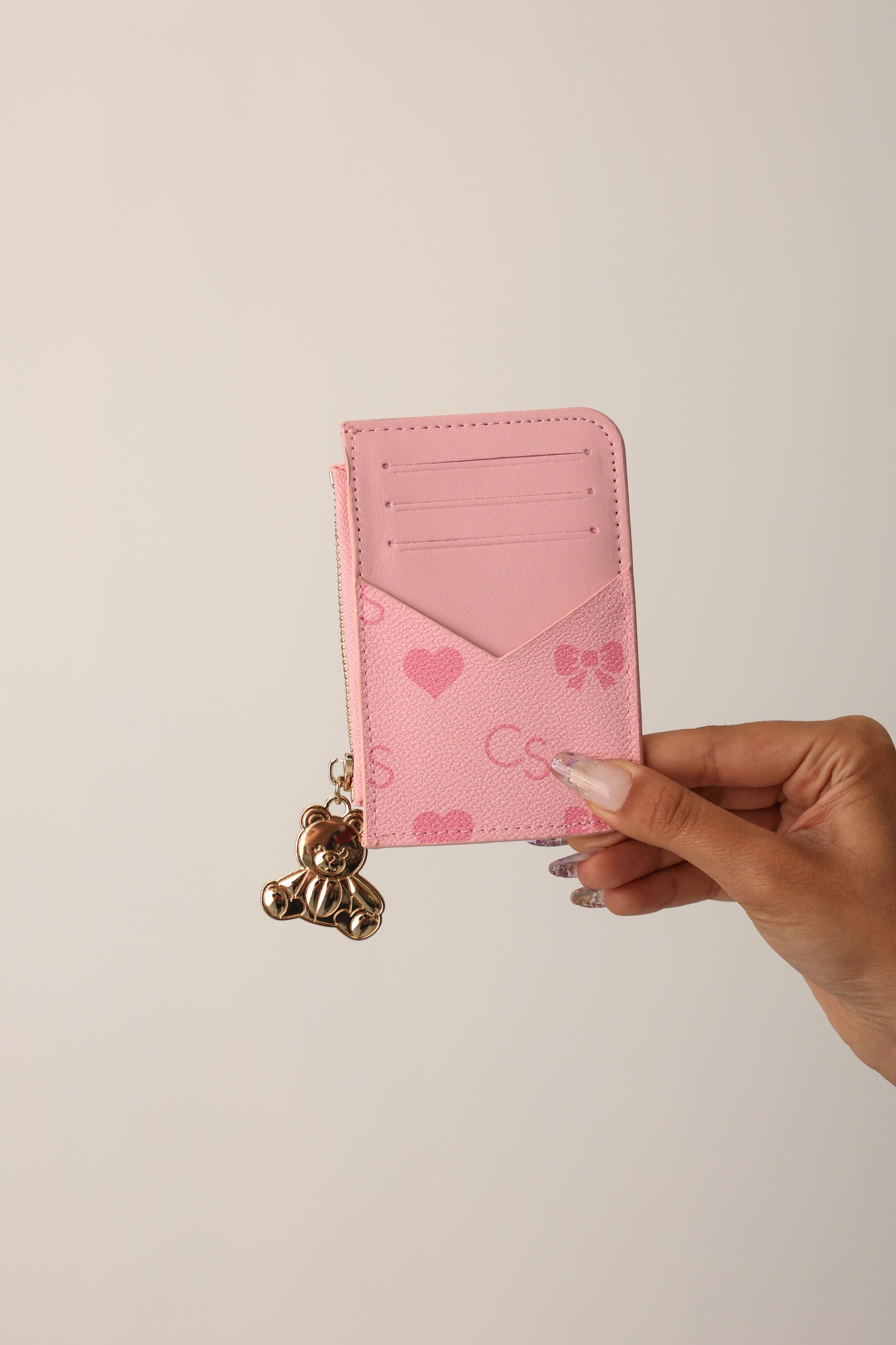 PORTACARTE BEAR ROSA