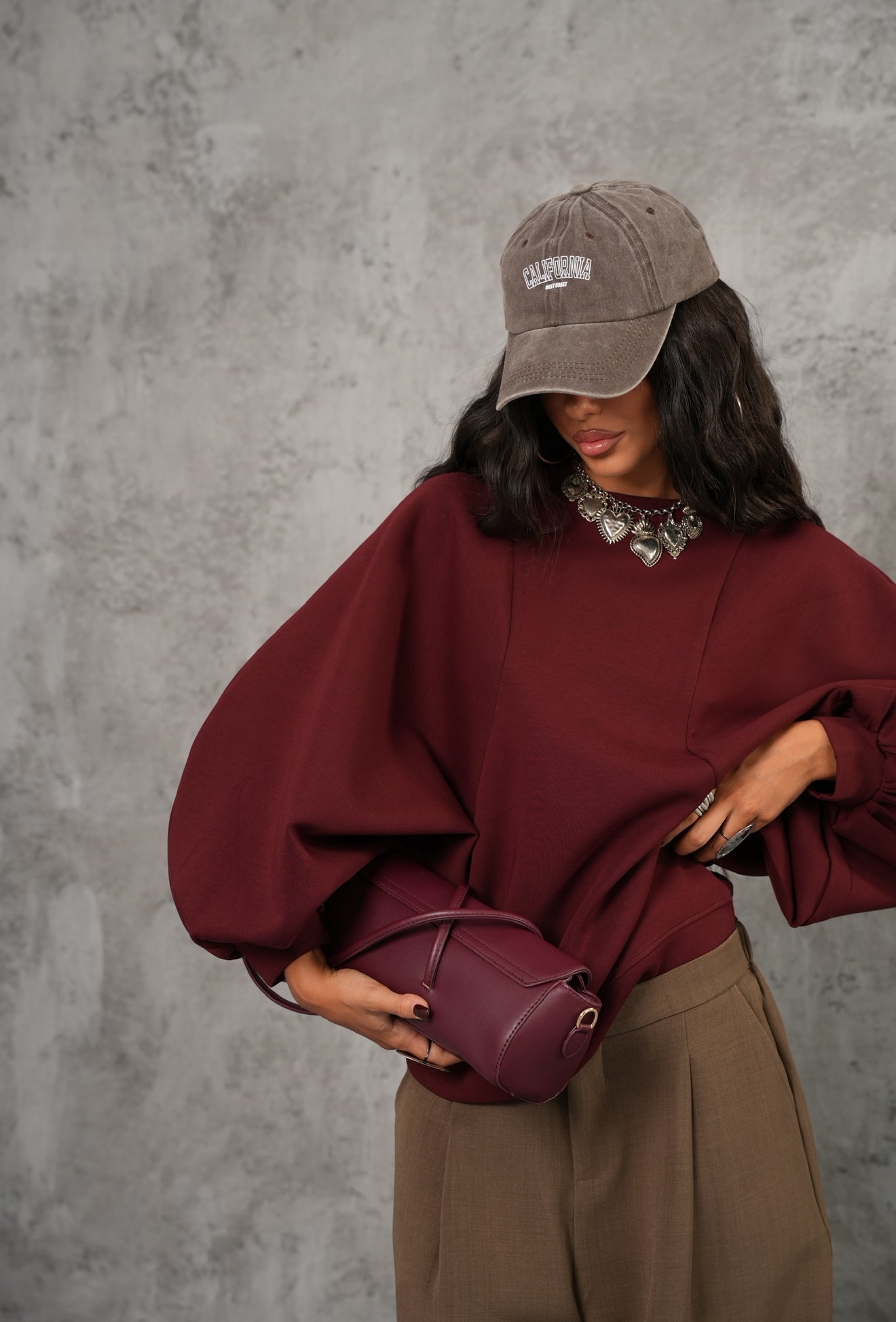 Felpa Anna bordeaux
