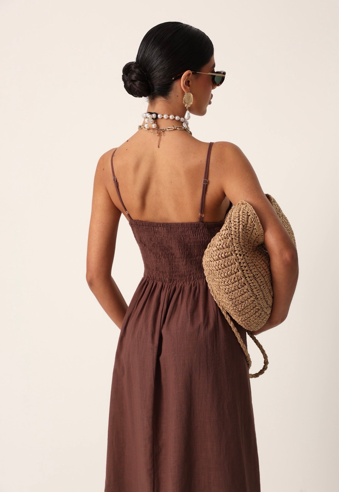 VESTITO CORDA EMMELINE MARRONE