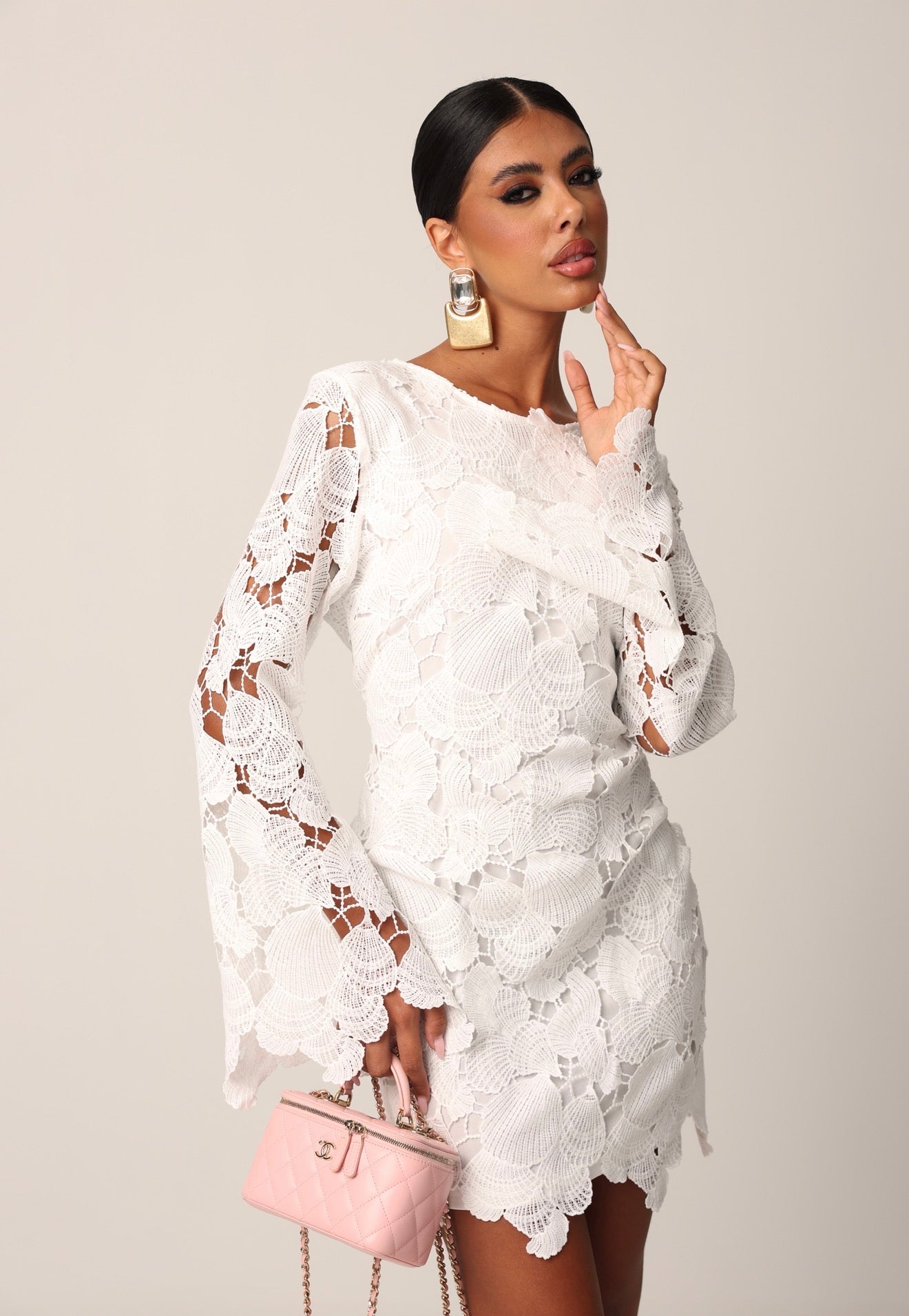 VESTITO PIZZO ELIAS BIANCO