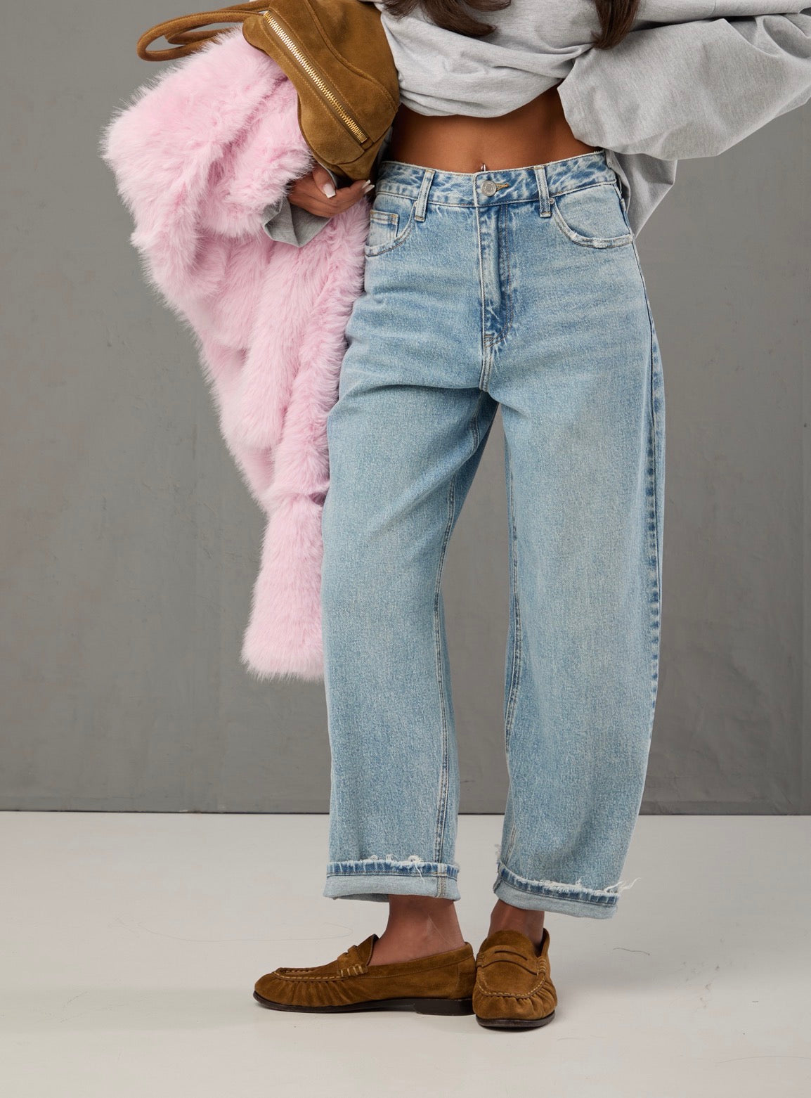 JEANS BALLOON QUEEN DENIM CHIARO