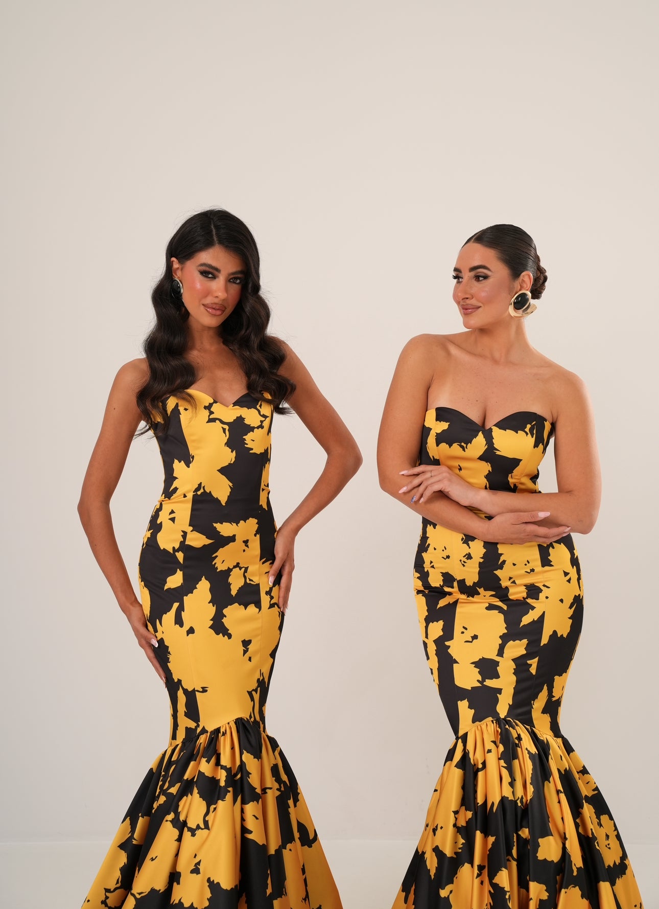 Vestito Angelina giallo/nero
