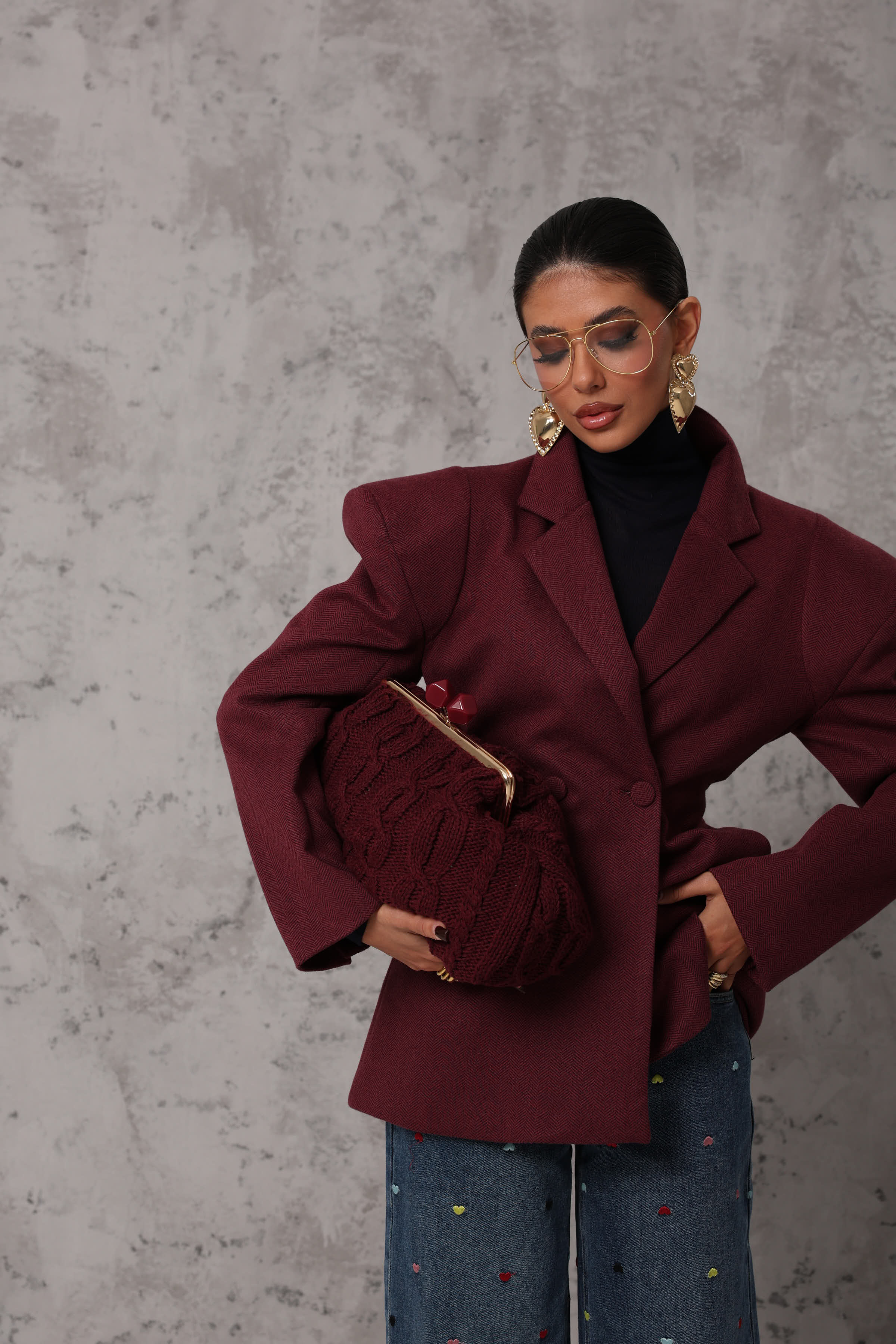 BLAZER SPIGATO CHANTAL BORDEAUX