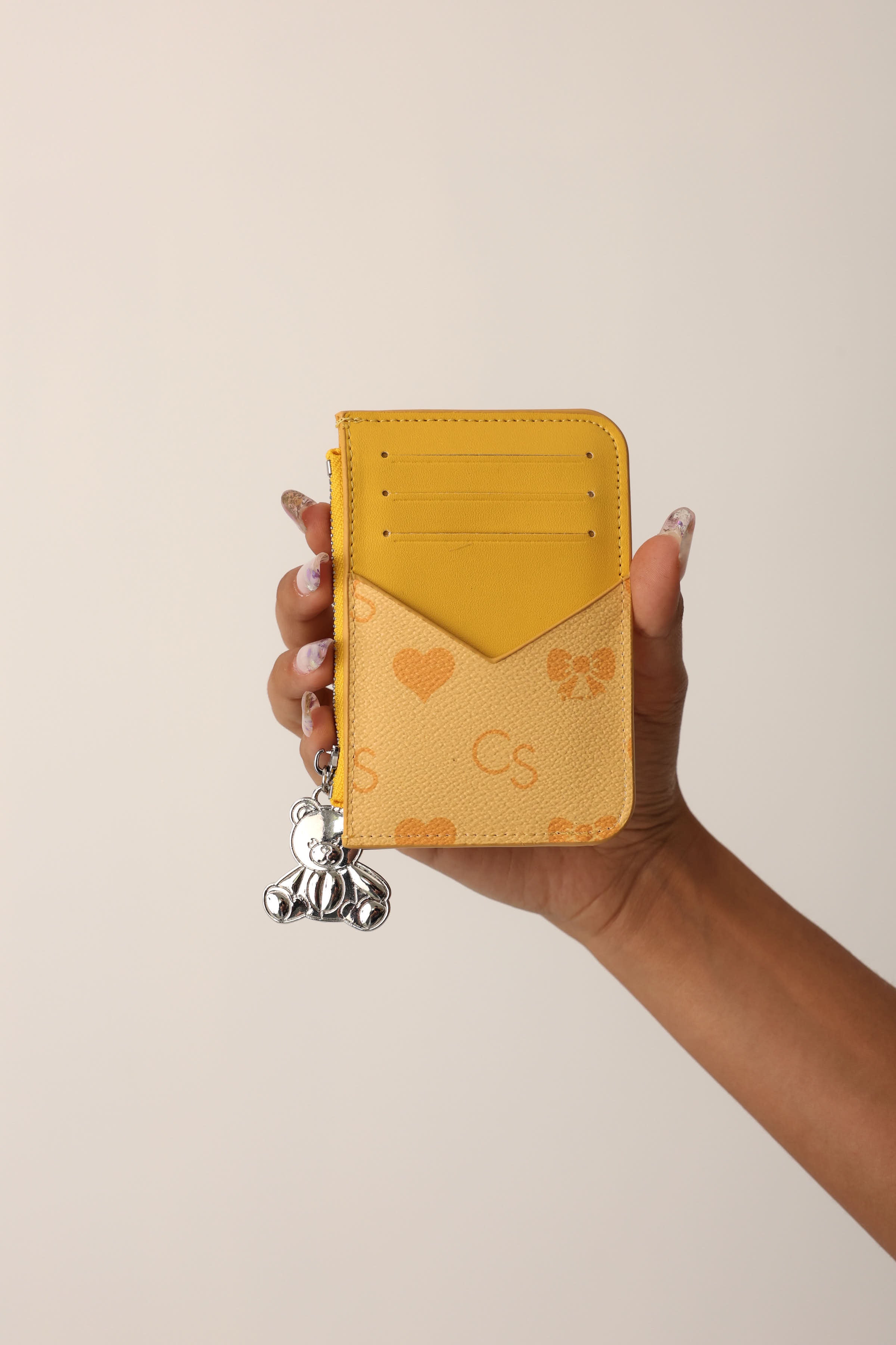 PORTACARTE BEAR GIALLO