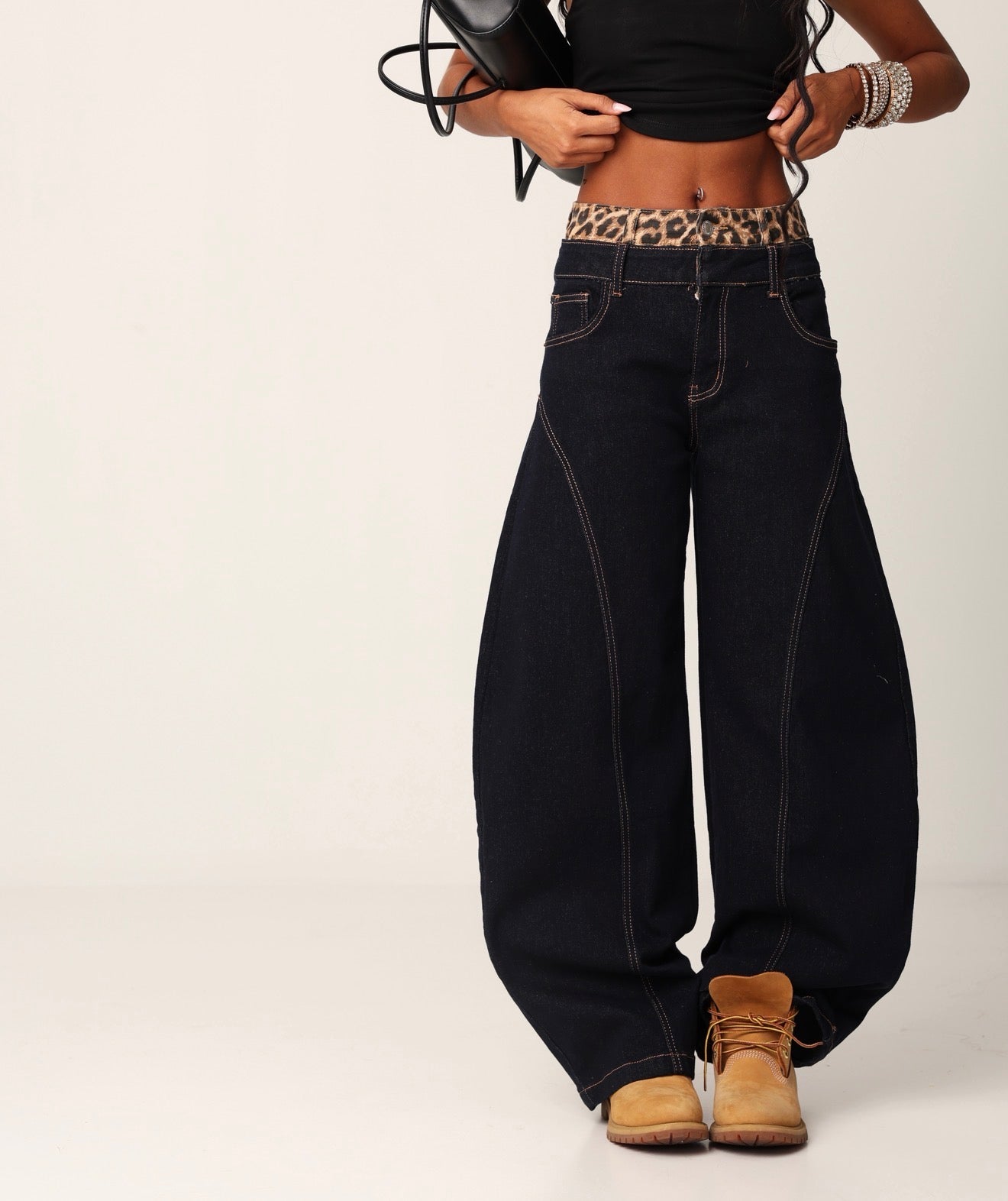 JEANS DOPPIO BUSTINO MARCEL DENIM SCURO