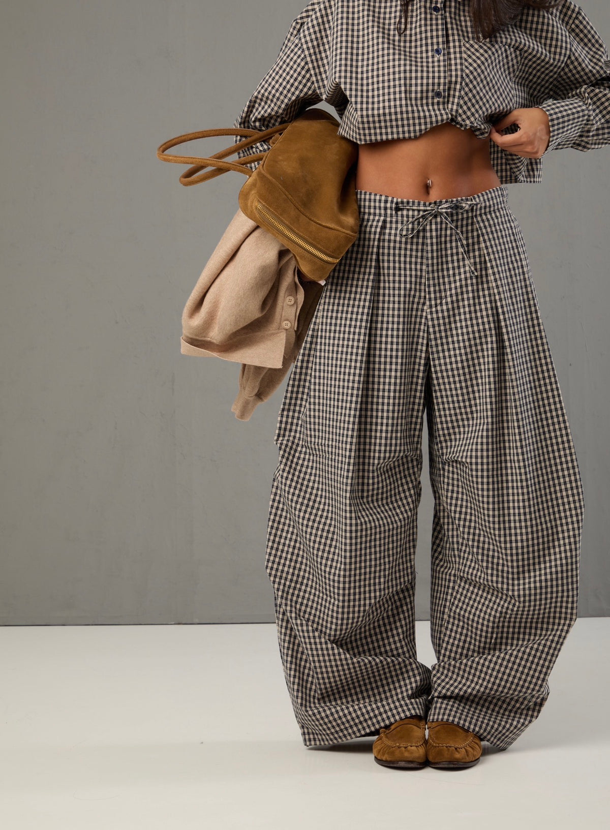 PANTALACCIO QUADRETTI NAYARA BLU
