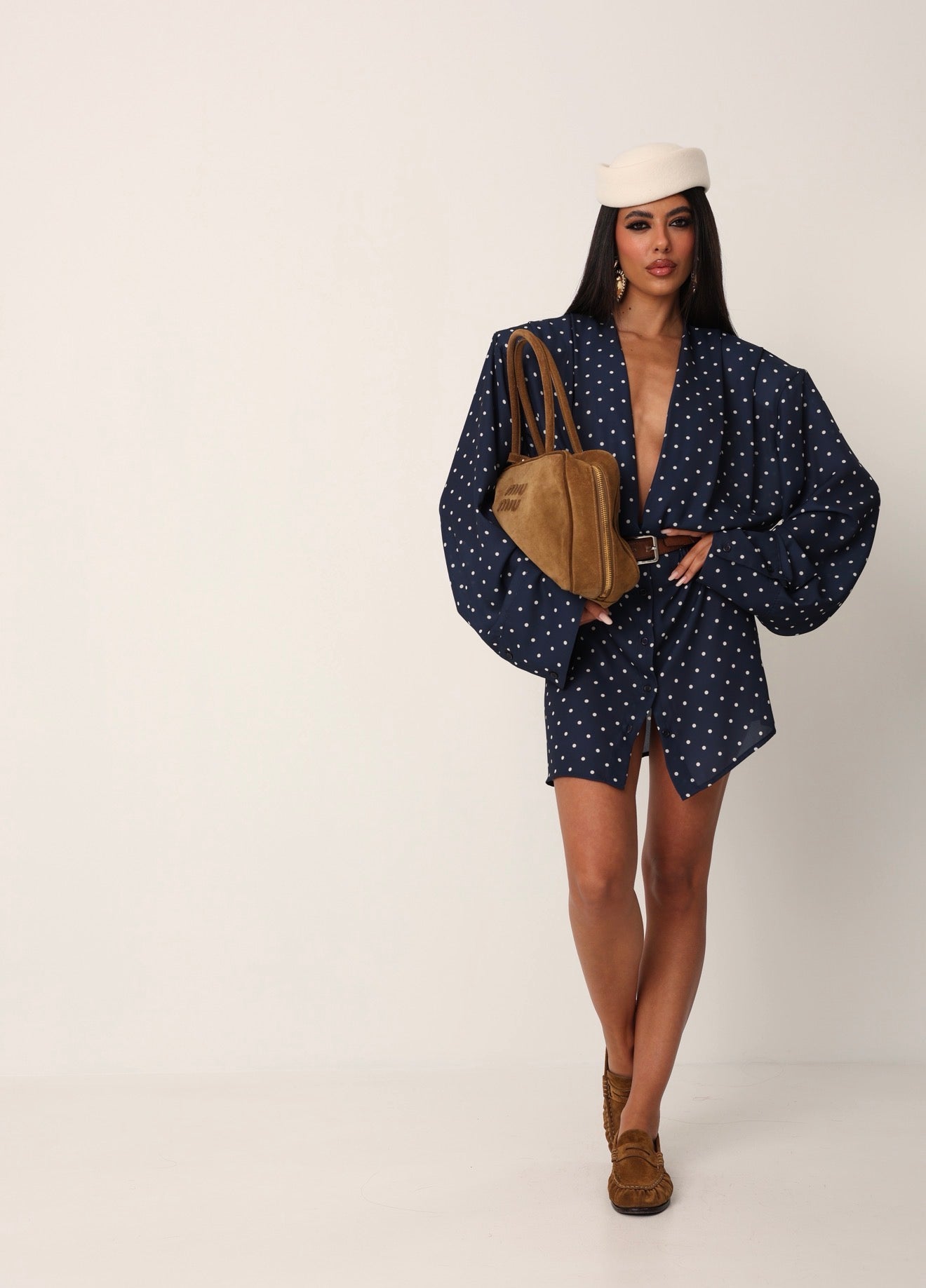 VESTITO POIS SCOLLO V SYDNEY BLU SCURO