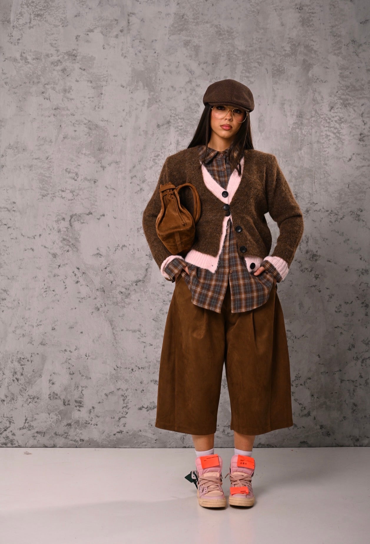 BERMUDA ECOCAMOSCIO MILLIE MARRONE