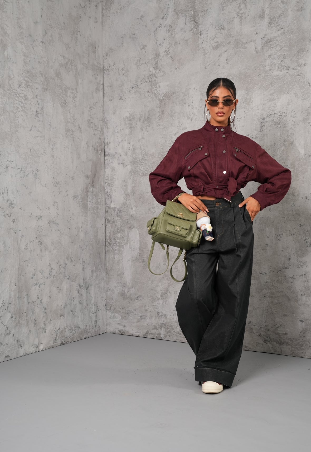 Giubbotto ecocamoscio Nadia bordeaux