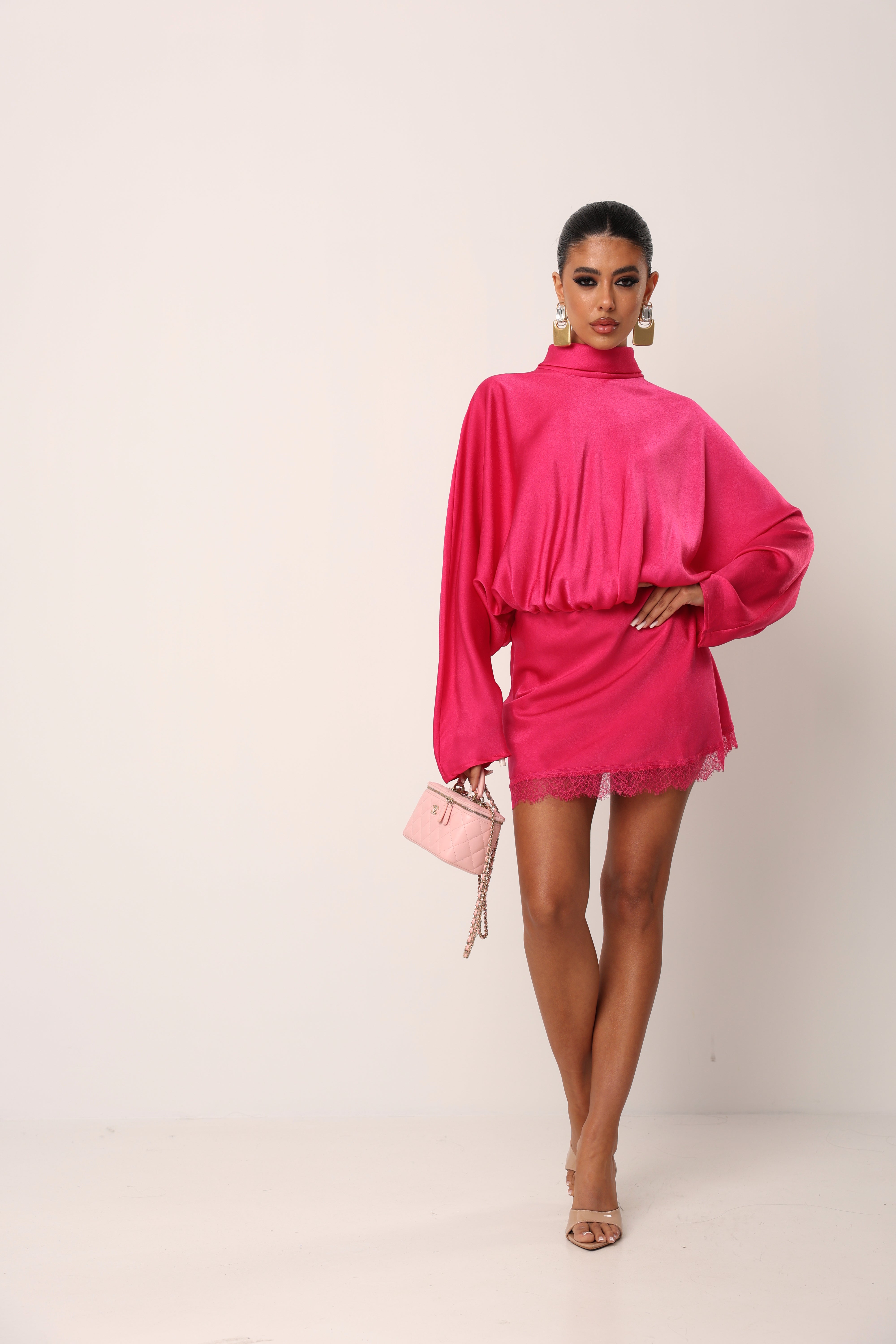 VESTITO RASO KALUA FUCSIA