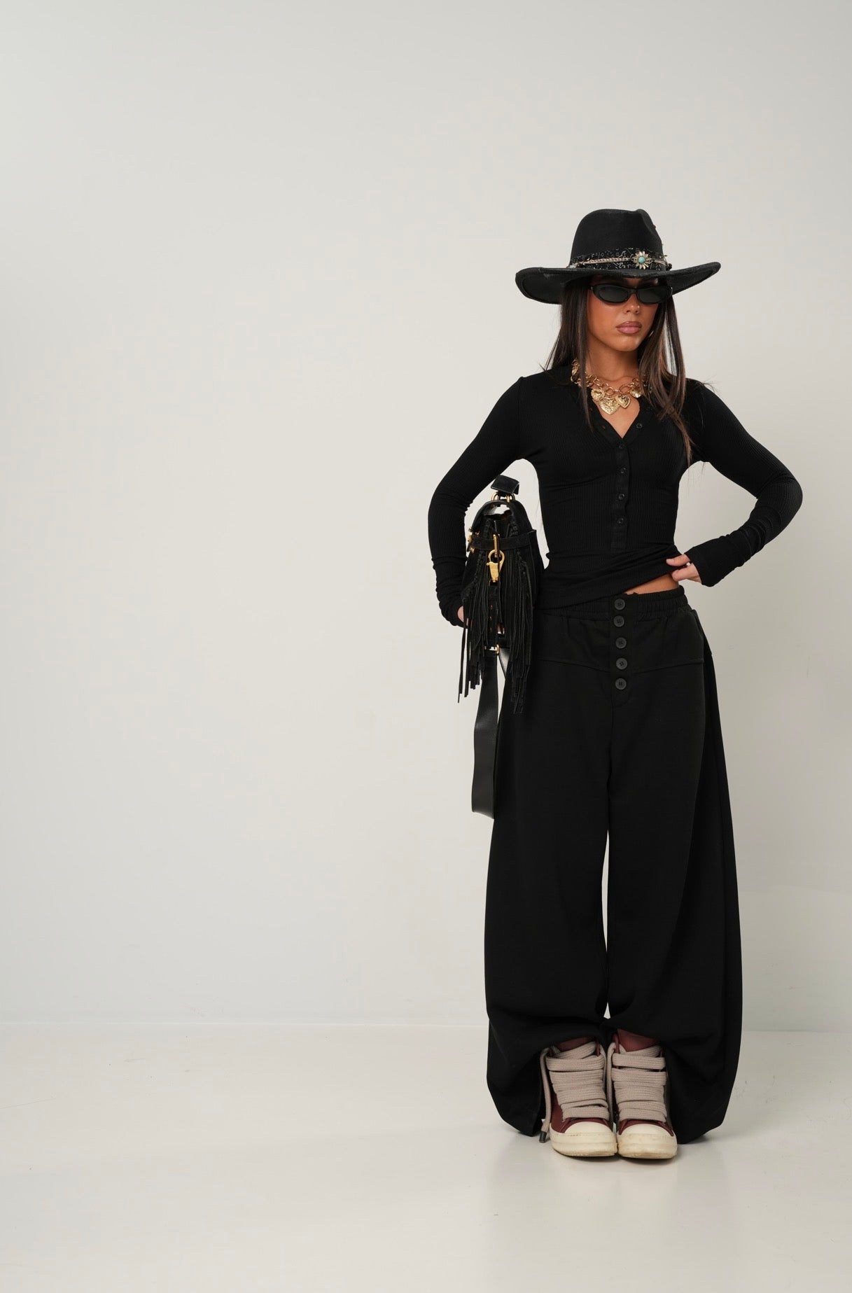 PANTATUTA BOTTONCINI TALIA NERI