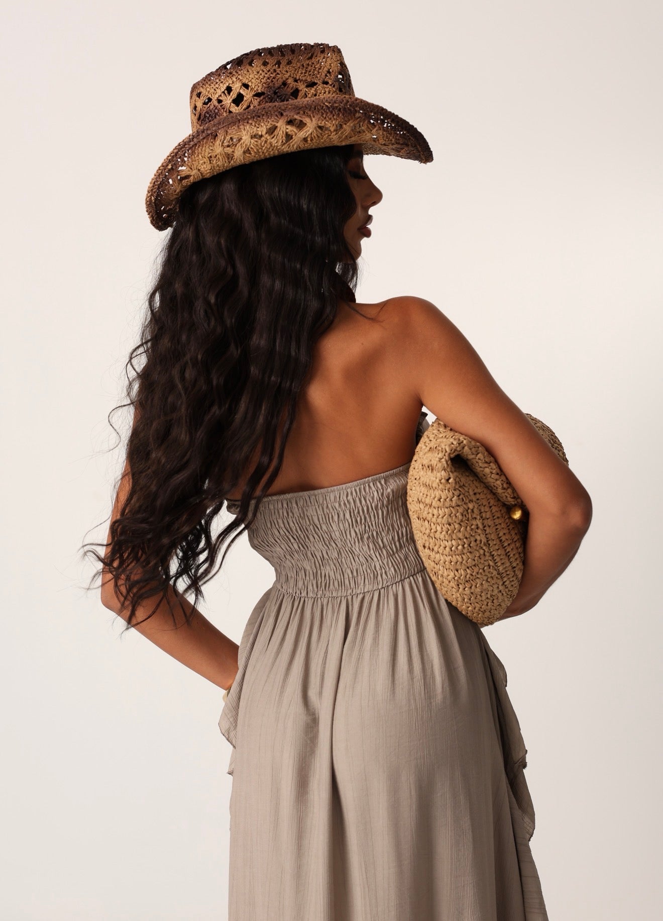 VESTITO ROUCHES CARTAGENA BEIGE
