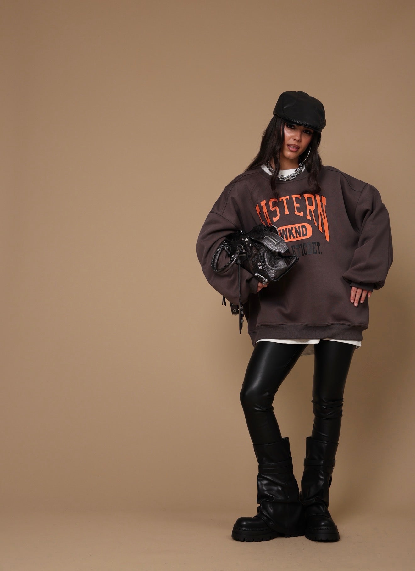 FELPA "FASTERN" GRIGIO SCURO