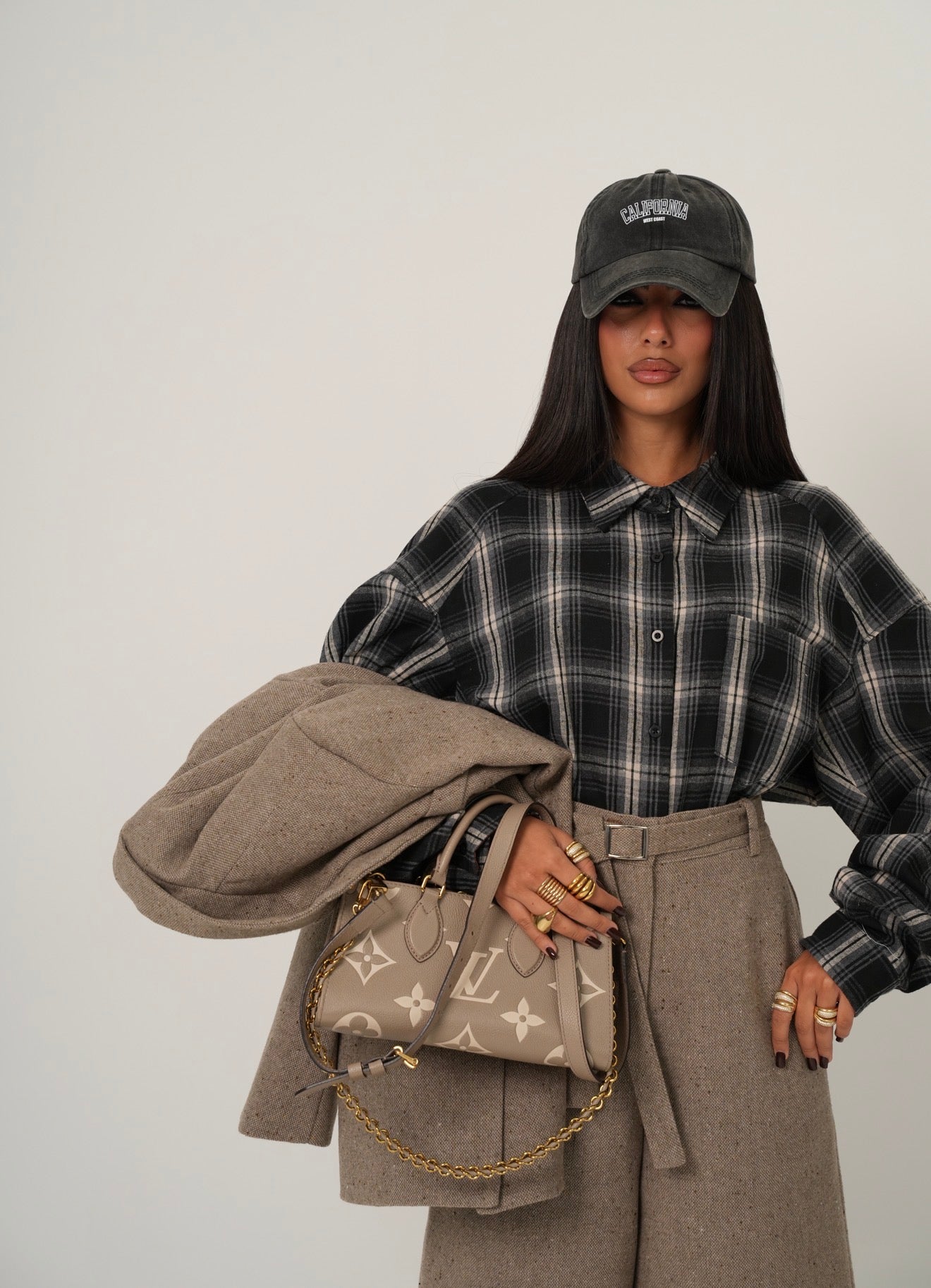 Camicia tartan Eros nera