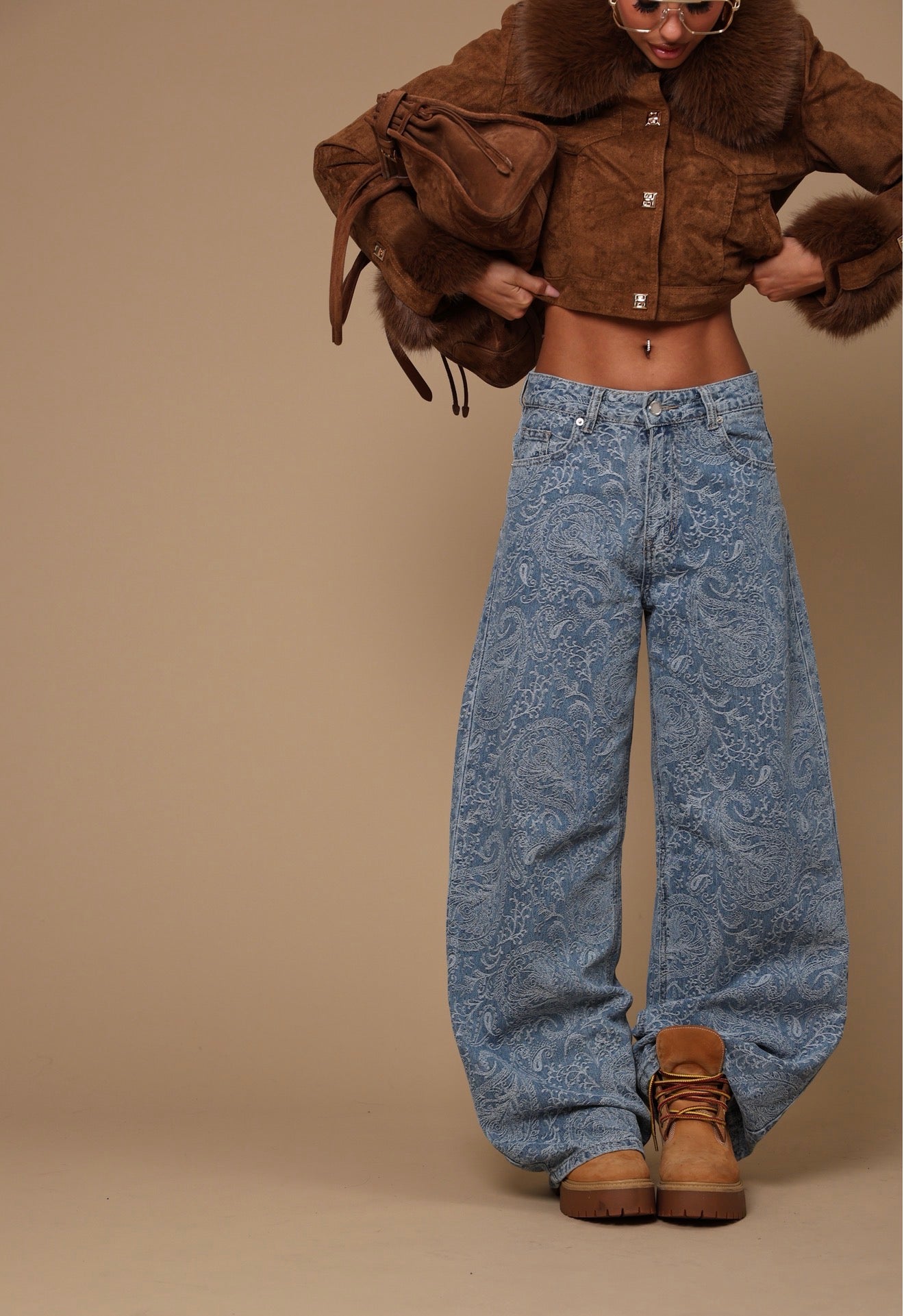 JEANS RICAMI MANHATTAN DENIM CHIARO