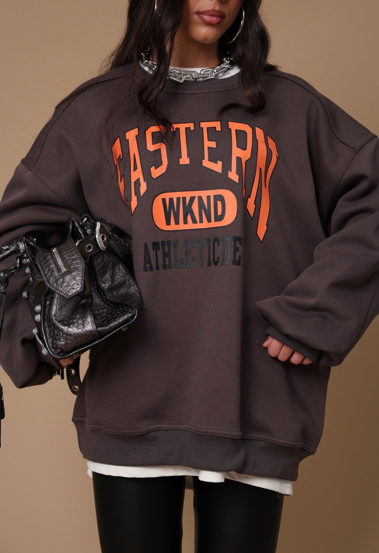 FELPA "FASTERN" GRIGIO SCURO