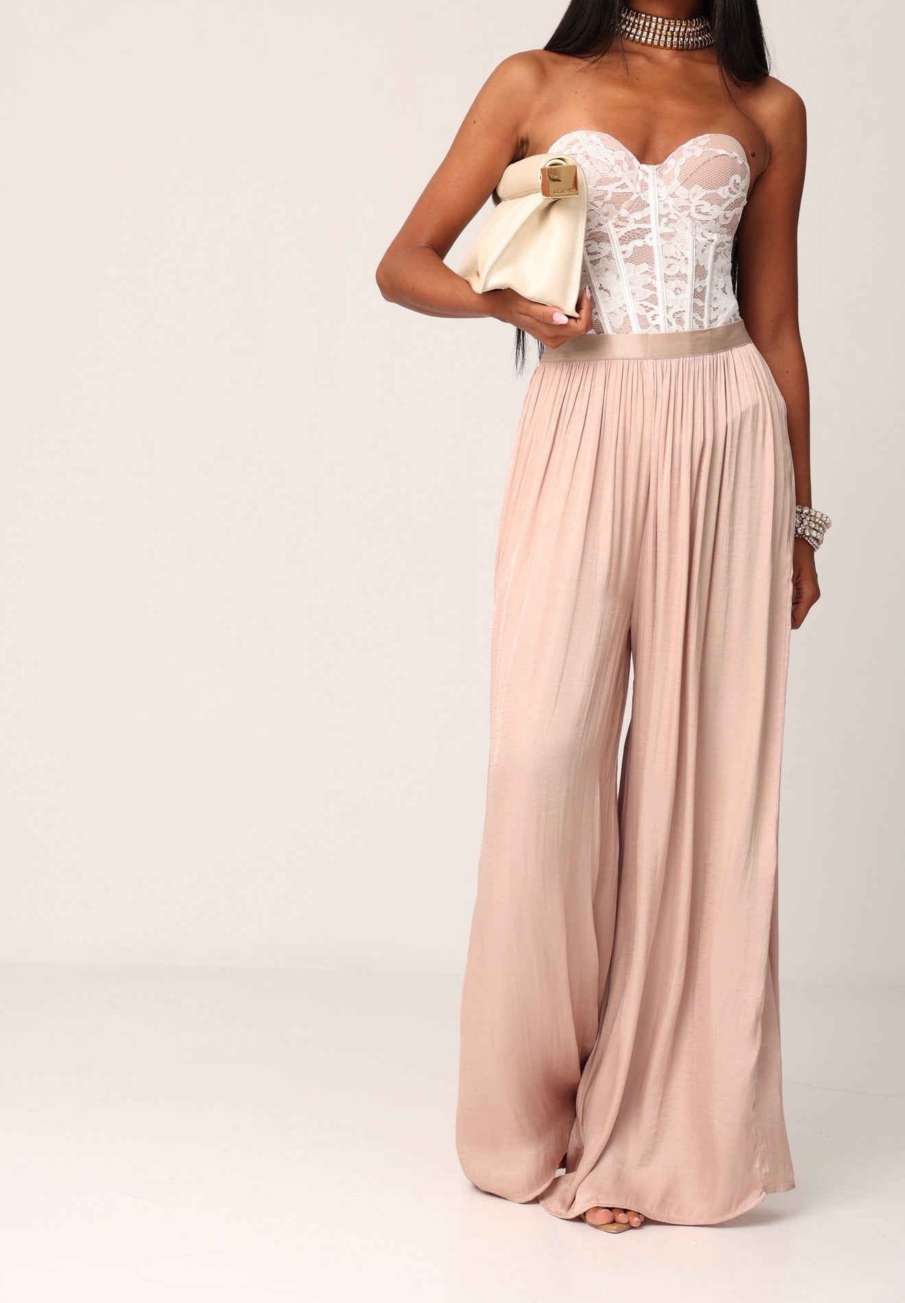 PANTALONI KALINA ROSA ANTICO