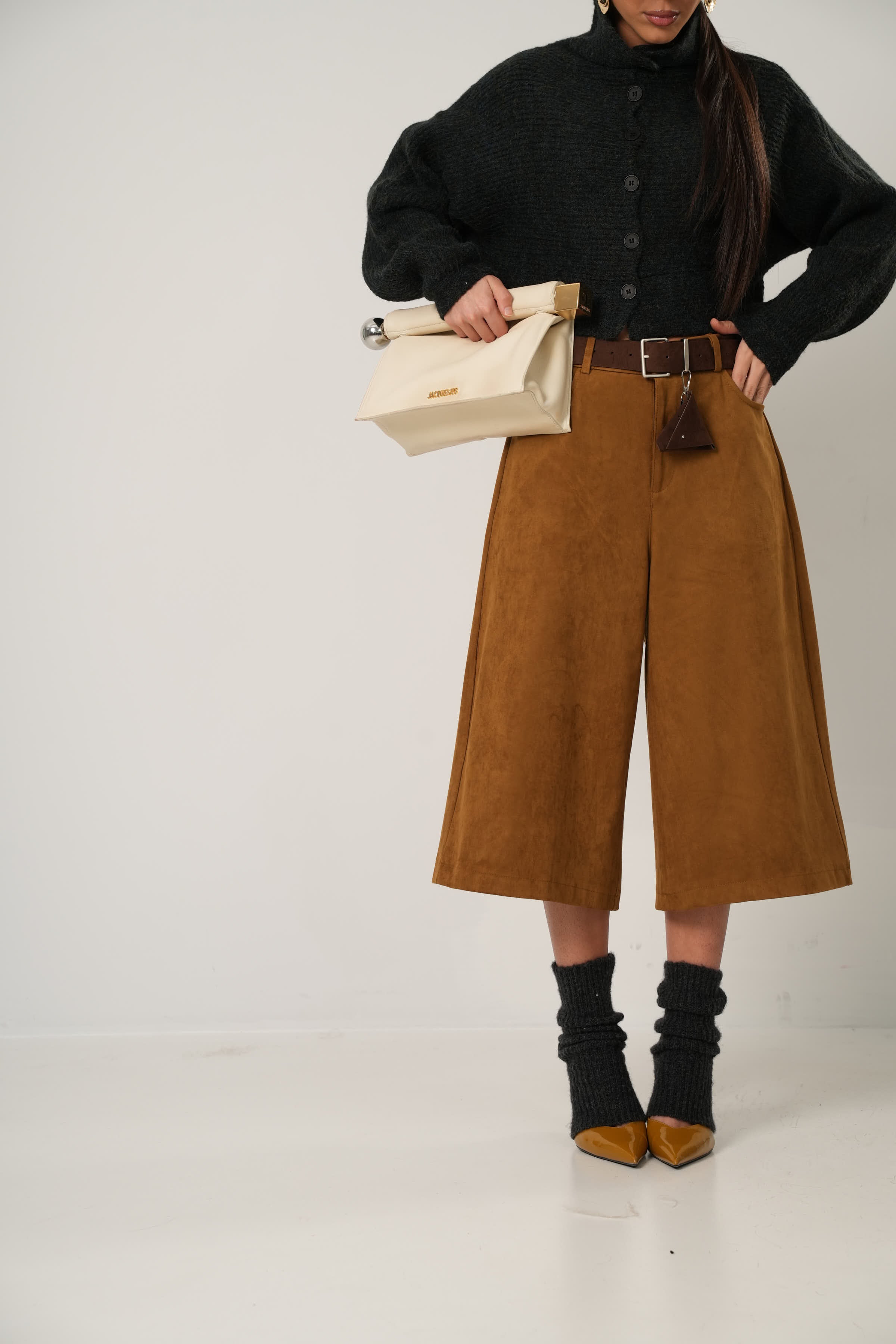 BERMUDA LUMIS CAMEL + CINTURA E PORTA MONETE