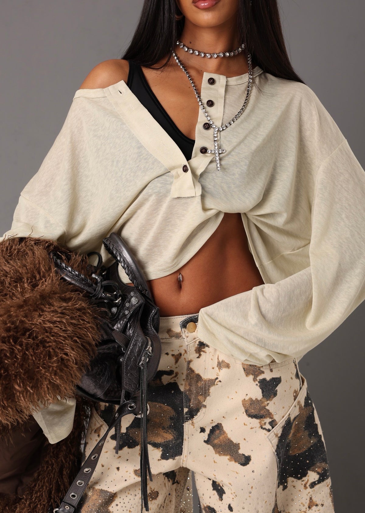 MAGLIA BOTTONI VALENTINA BEIGE
