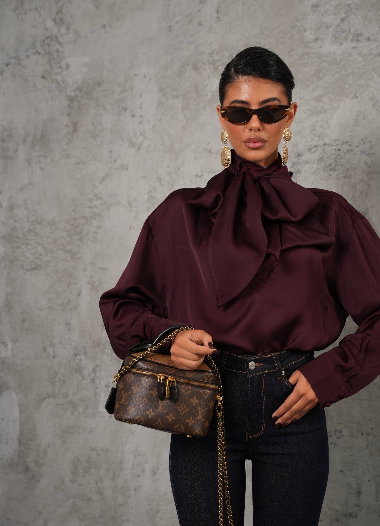 Blusa Enea bordeaux by Lumina