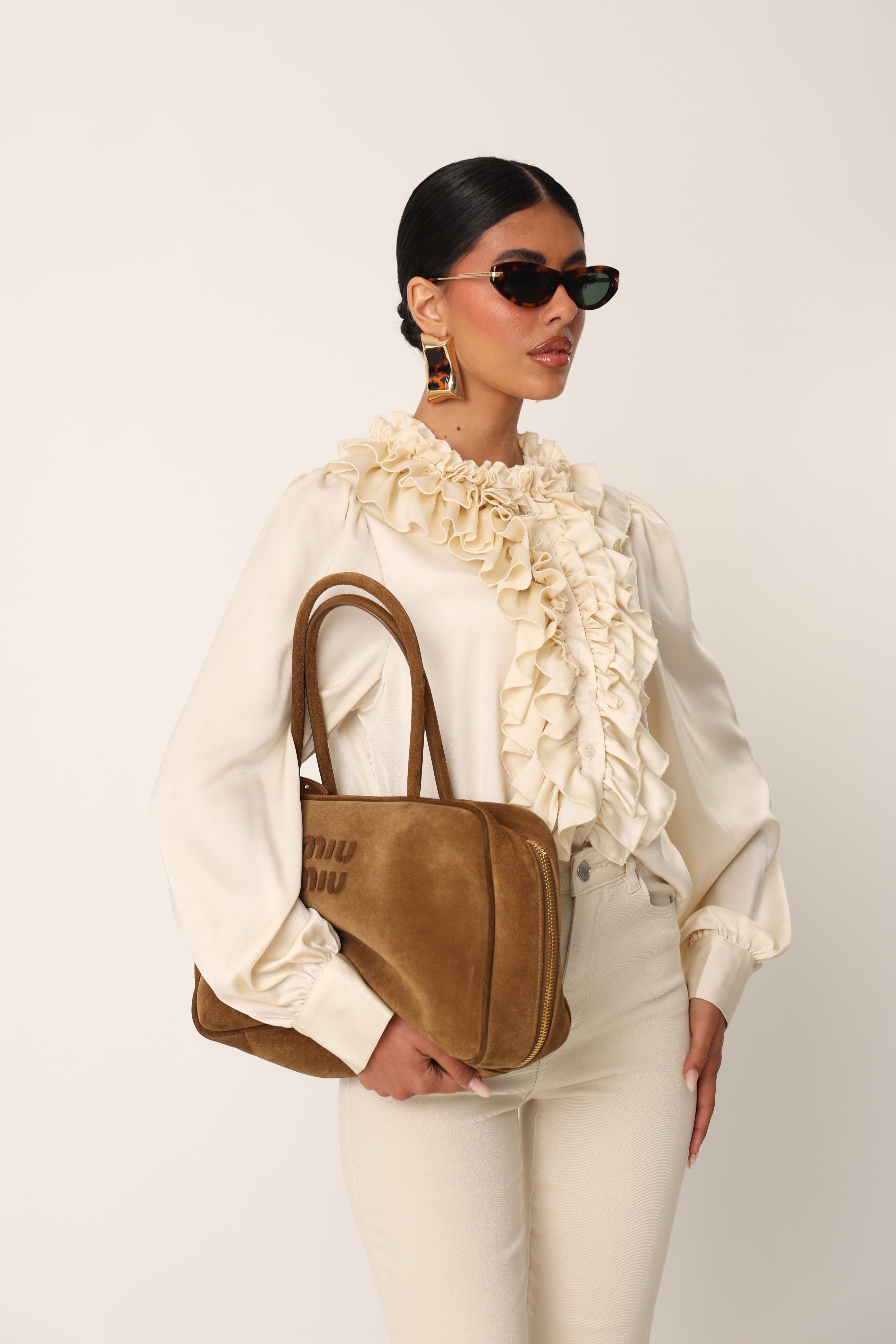 CAMICIA ROUCHES ANAIS PANNA