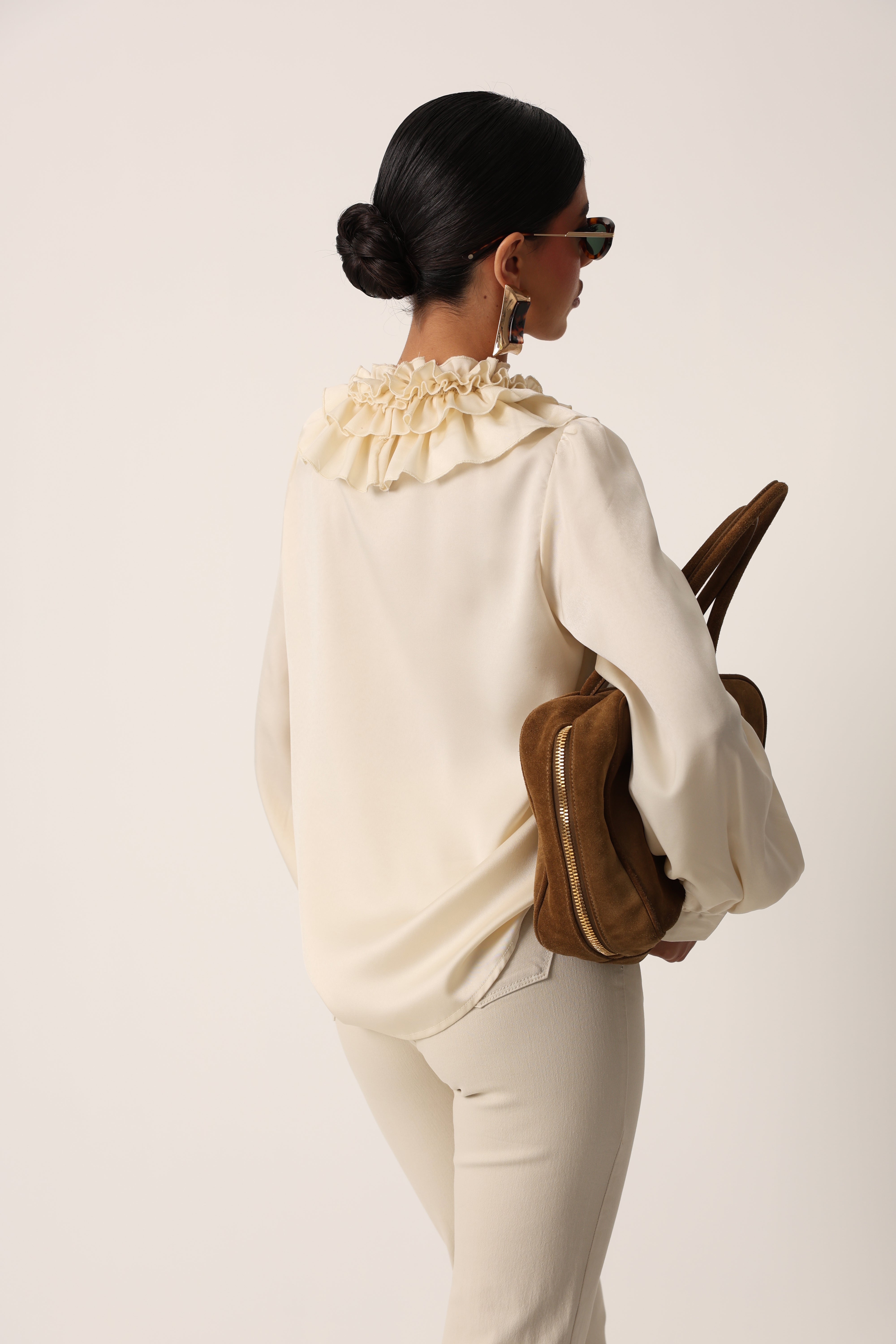 CAMICIA ROUCHES ANAIS PANNA
