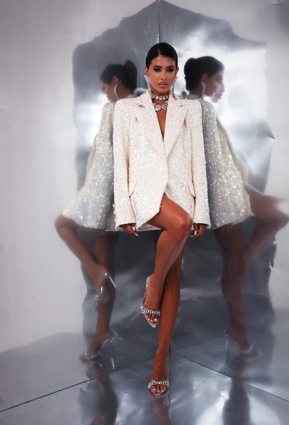 BLAZER PAILLETTES LAND PANNA BY MARZIA MANGO