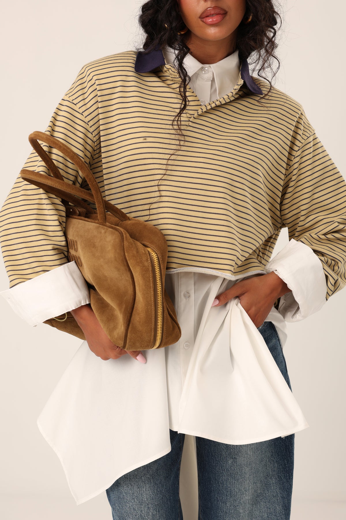 POLO RIGHE VIETNAM SENAPE/BLU