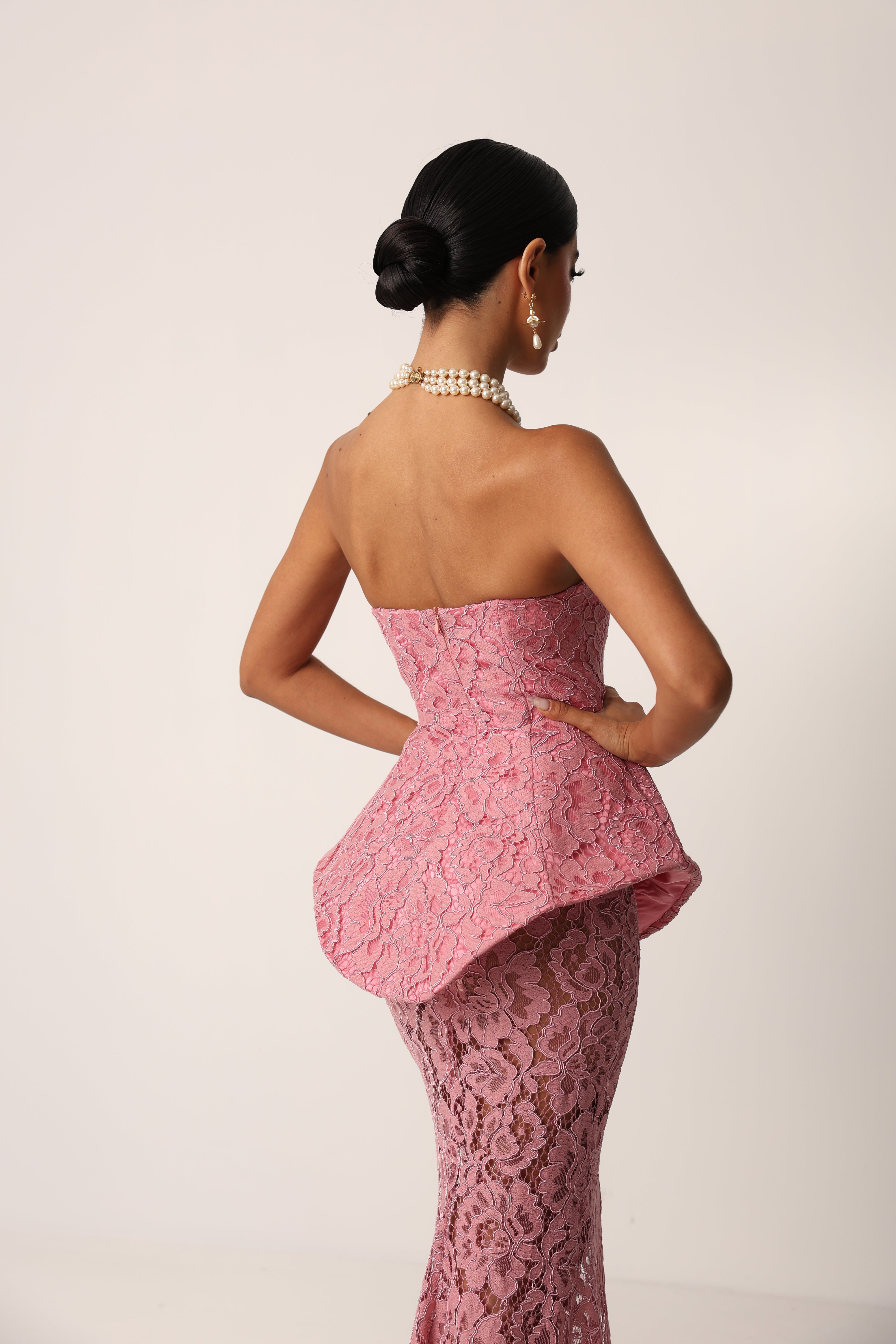 VESTITO PIZZO POP-UP ROSA BY MARZIA MANGO