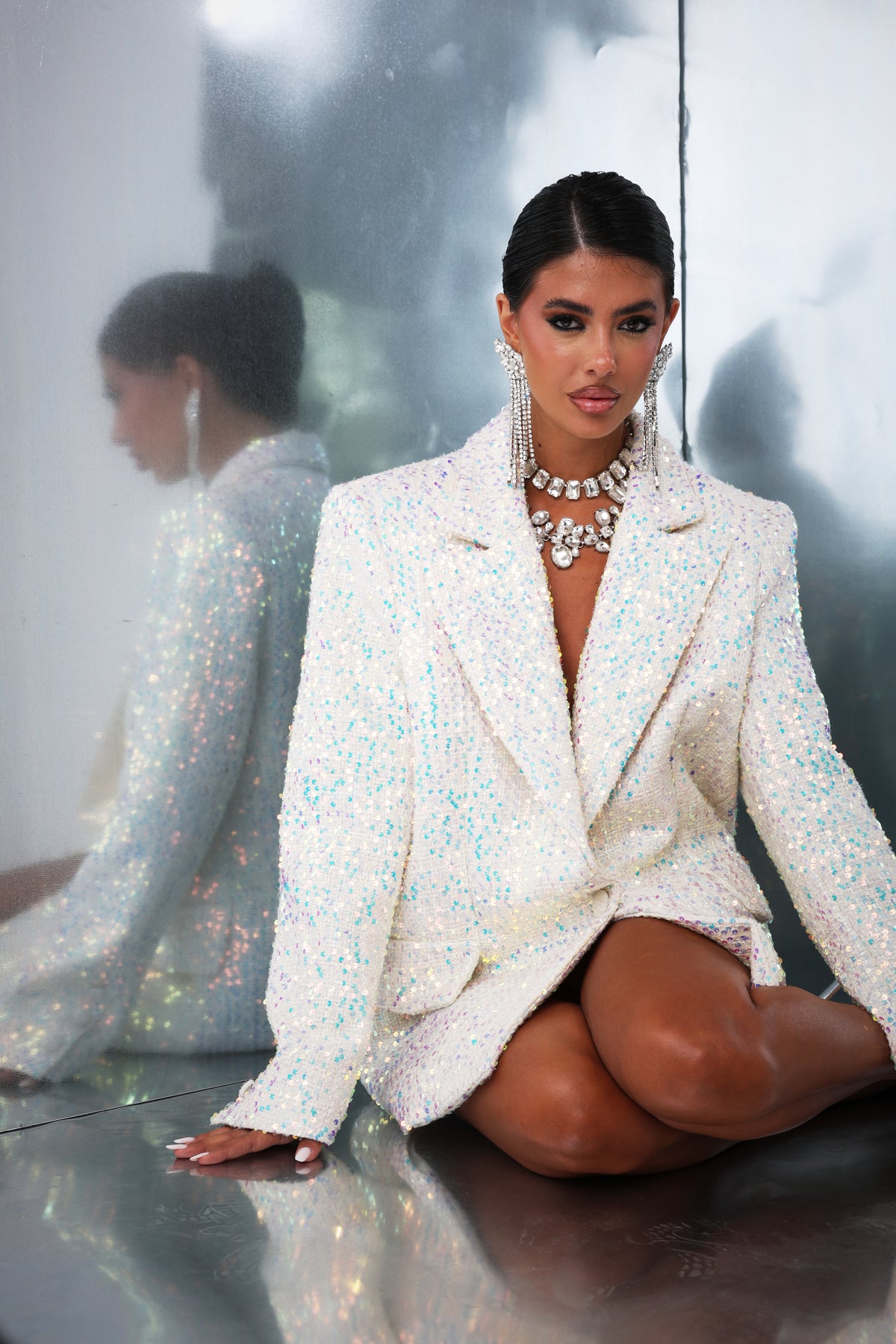 BLAZER PAILLETTES LAND PANNA BY MARZIA MANGO