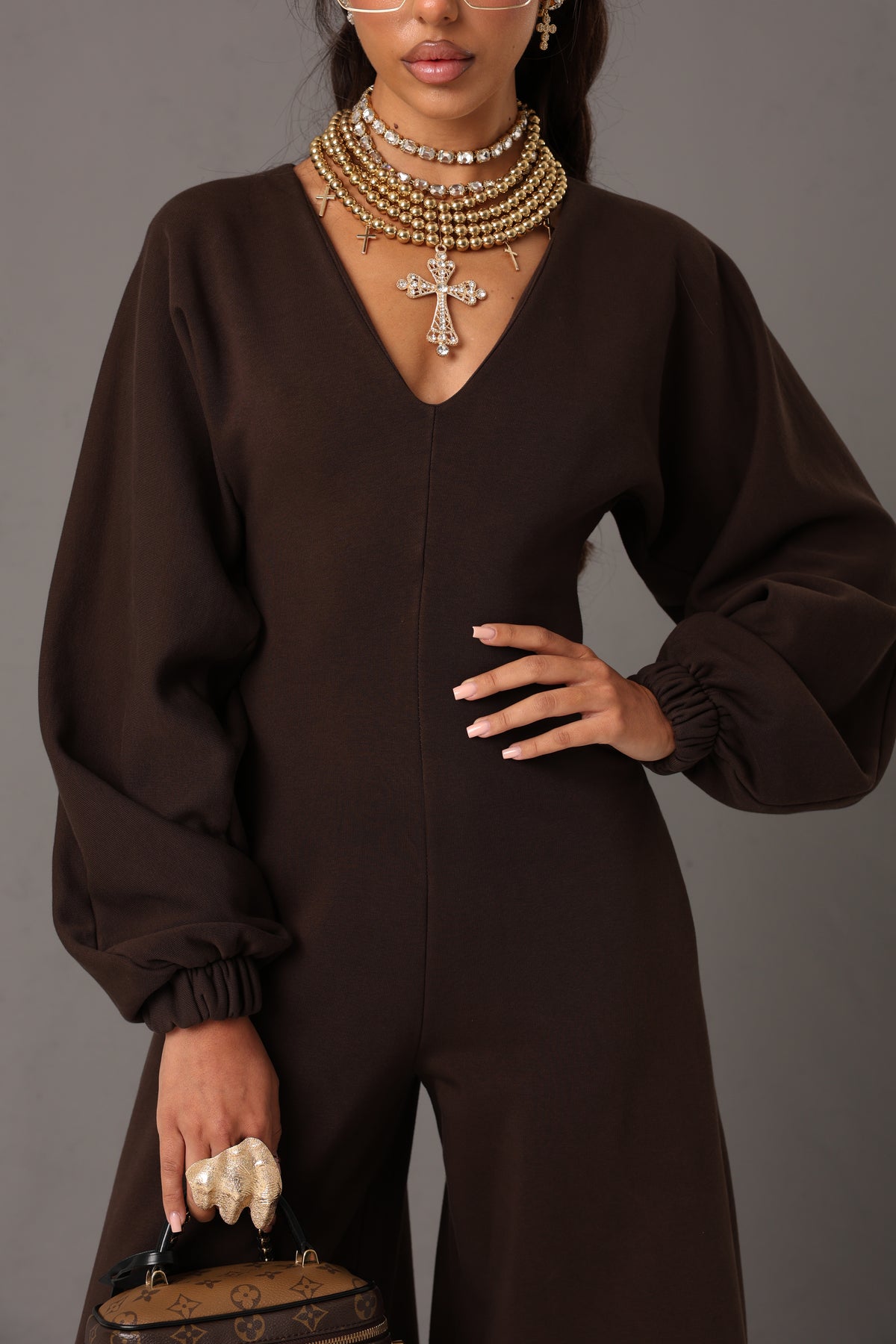 “THE BACK TO SCHOOL” GREY JUMPSUIT BY MARZIA MANGO