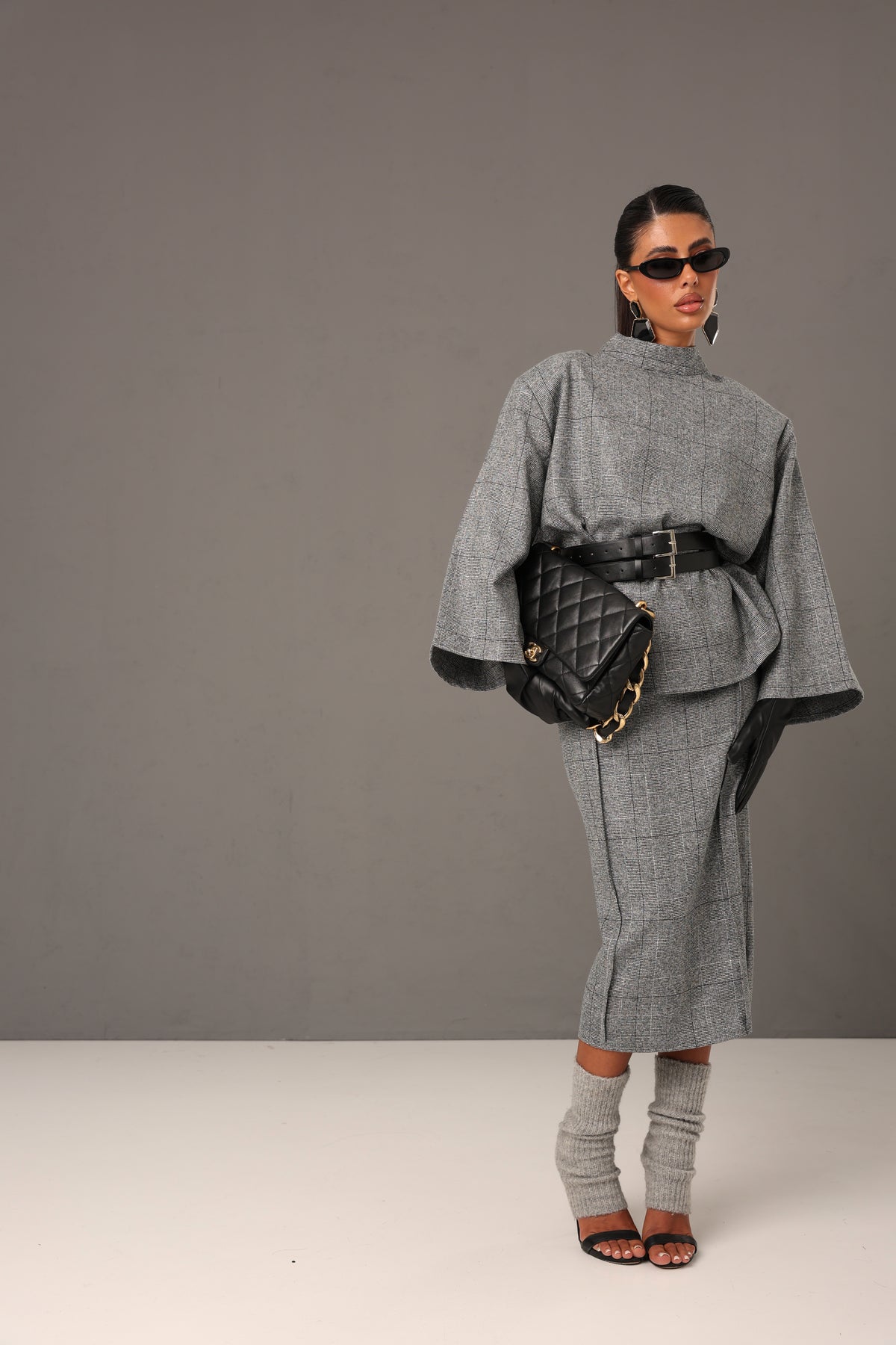 COORDINATO BUSINESS GRIGIO 100% LINO