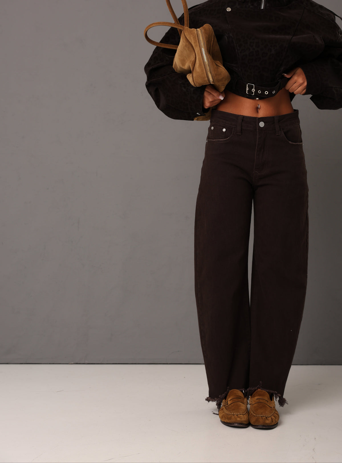 JEANS SFRANGIATO MONTRÉAL MARRONE