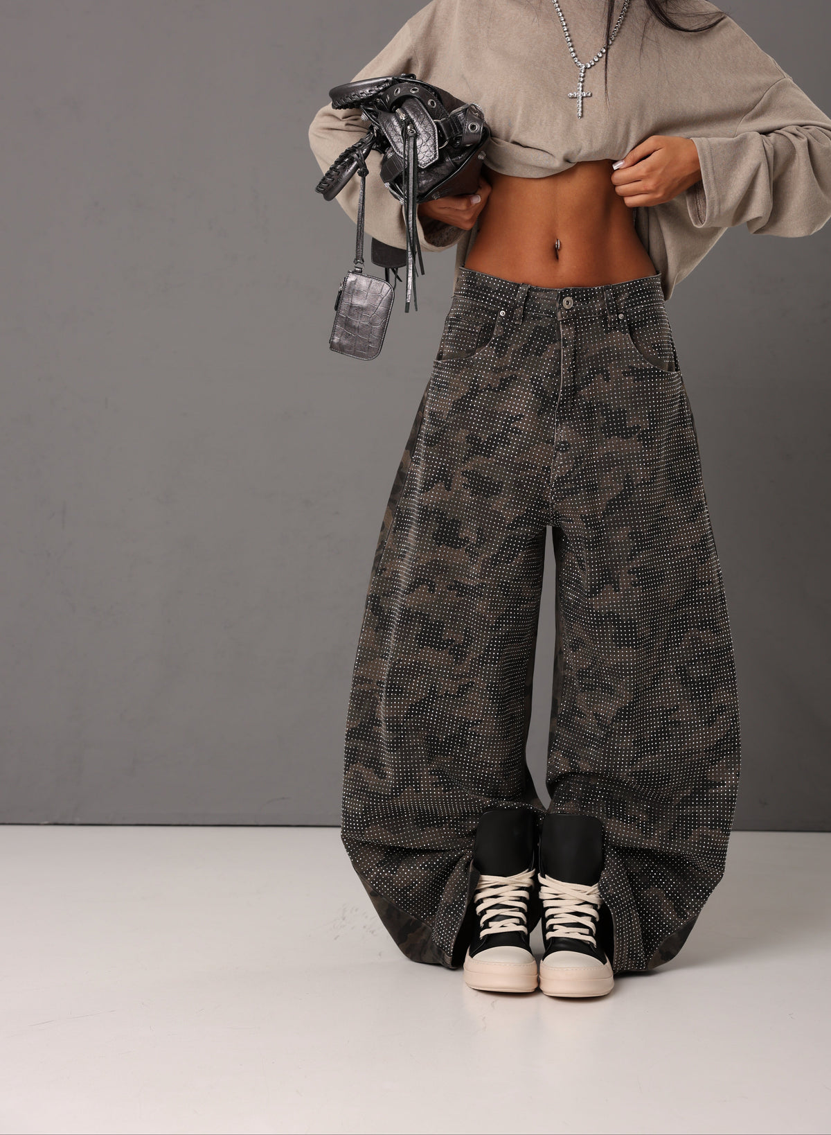 JEANS STRASS CHIARA CAMOUFLAGE