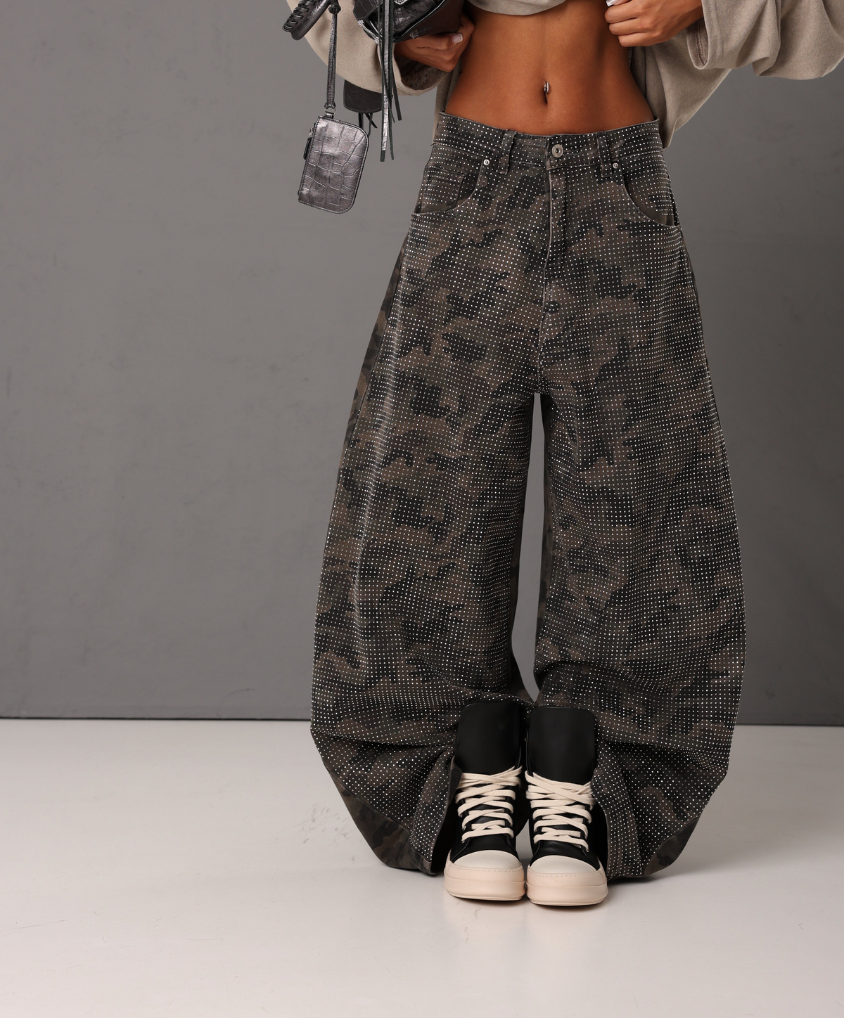 JEANS STRASS CHIARA CAMOUFLAGE