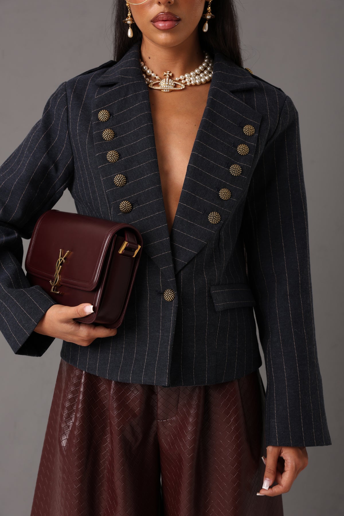 BLAZER GESSATO BOSSY BLU