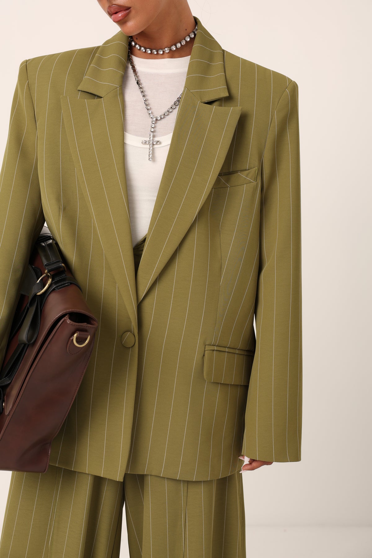 BLAZER GESSATO AMARA VERDE BY MARZIA MANGO