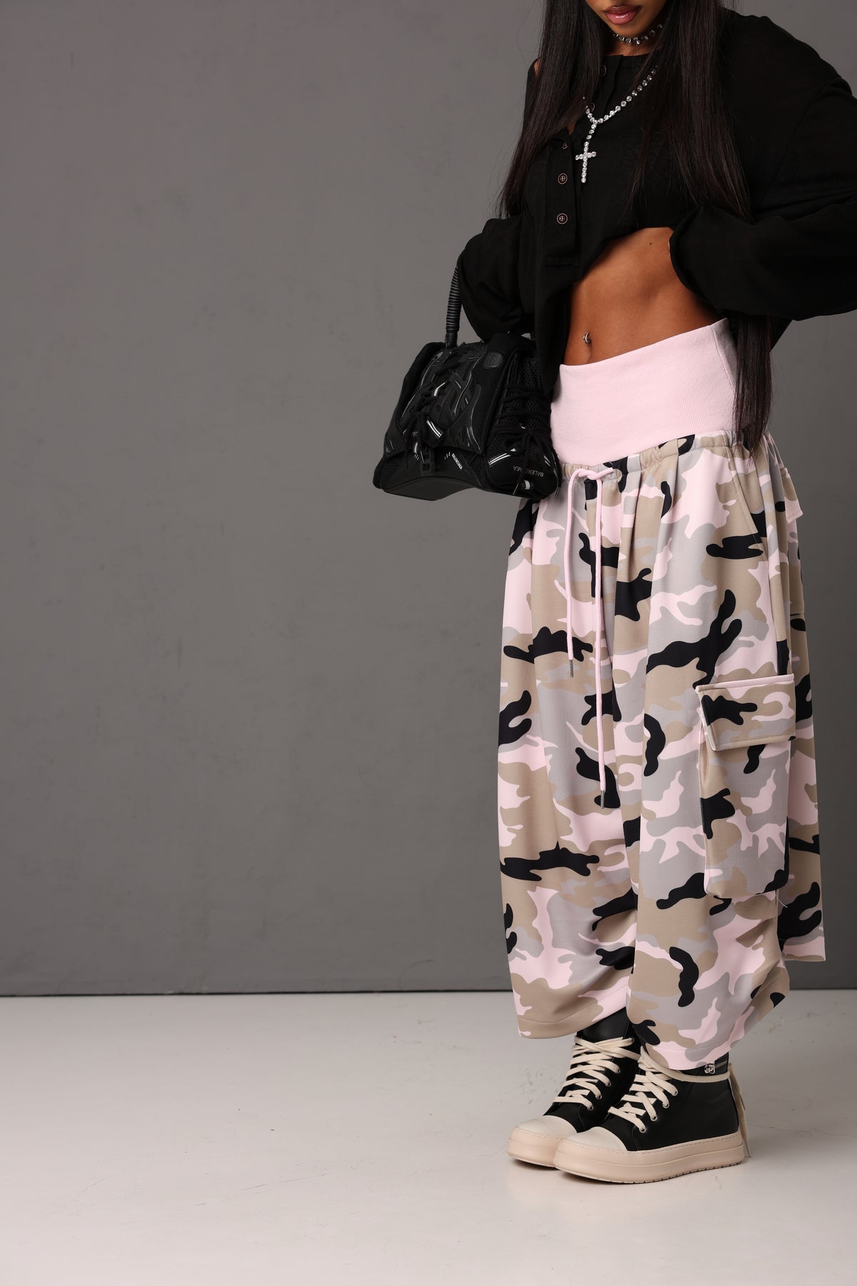 PANTALONI CARGO SILVIA CAMOUFLAGE