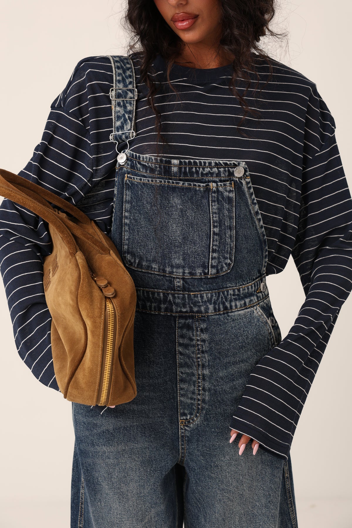 SALOPETTE PIEGONE TRIN DENIM SCURO