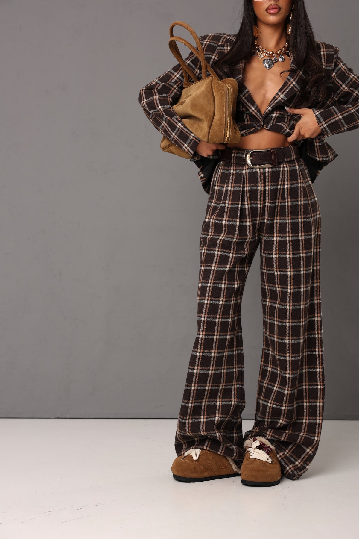 TAILLEUR QUADRI BLIZZARD MARRONE
