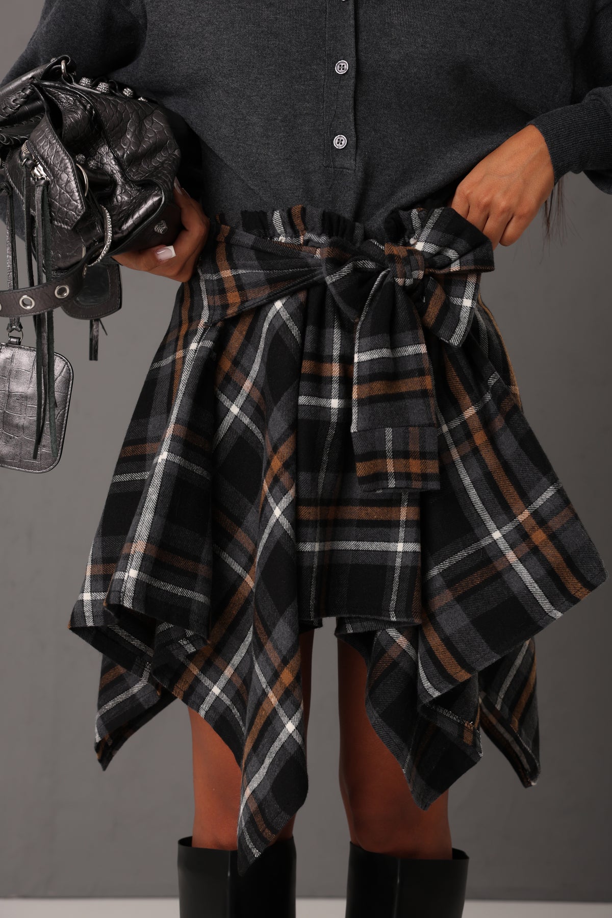PANTAGONNA TARTAN ELIAS GRIGIA/NERA
