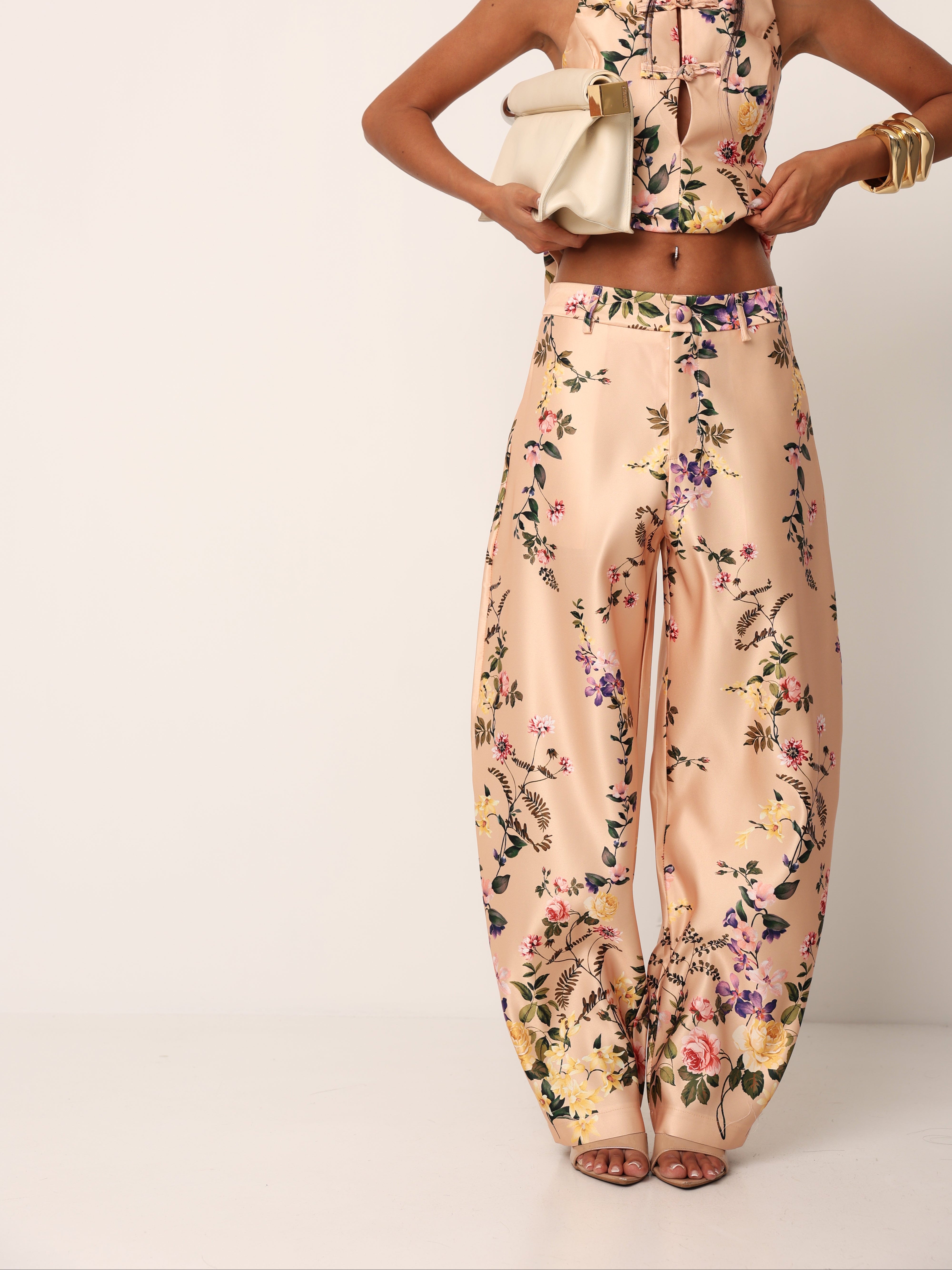 PANTALONI FIORATI MASSY BY LUMINA